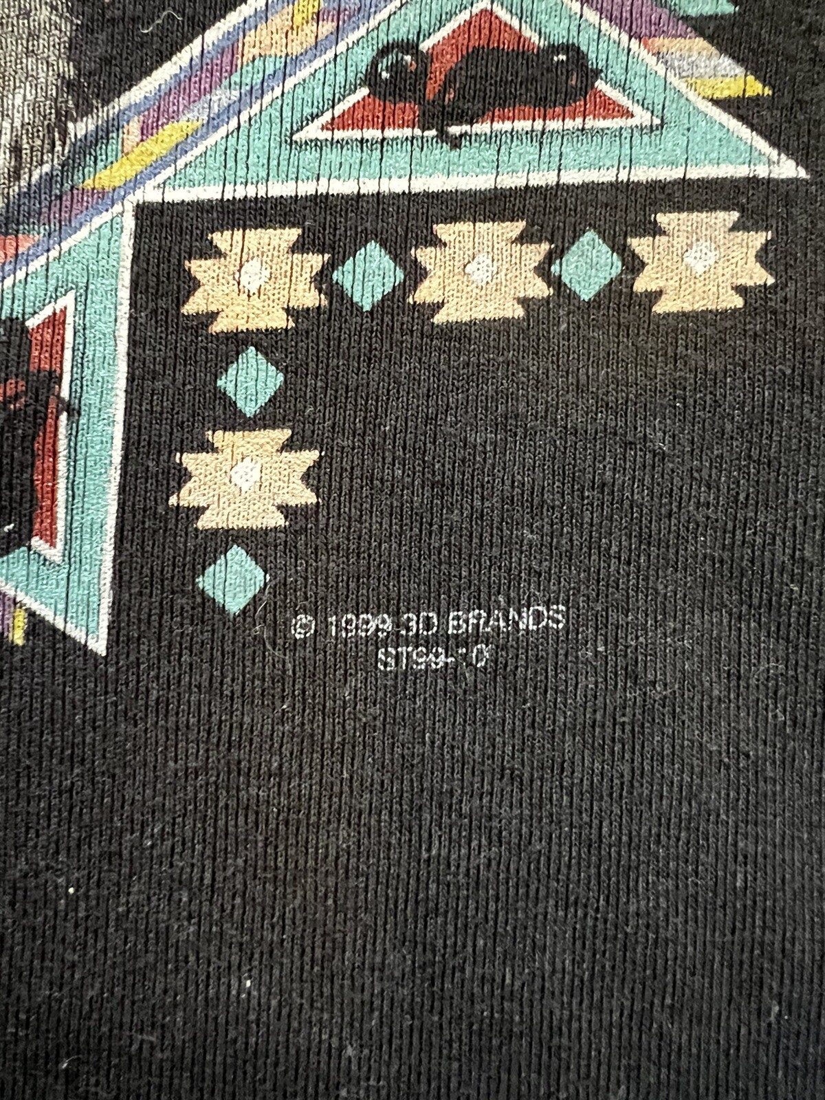 Vtg 90s 3D Emblem Sturgis Harley Biker Black Tank Top T-Shirt Women L Wolf Lace