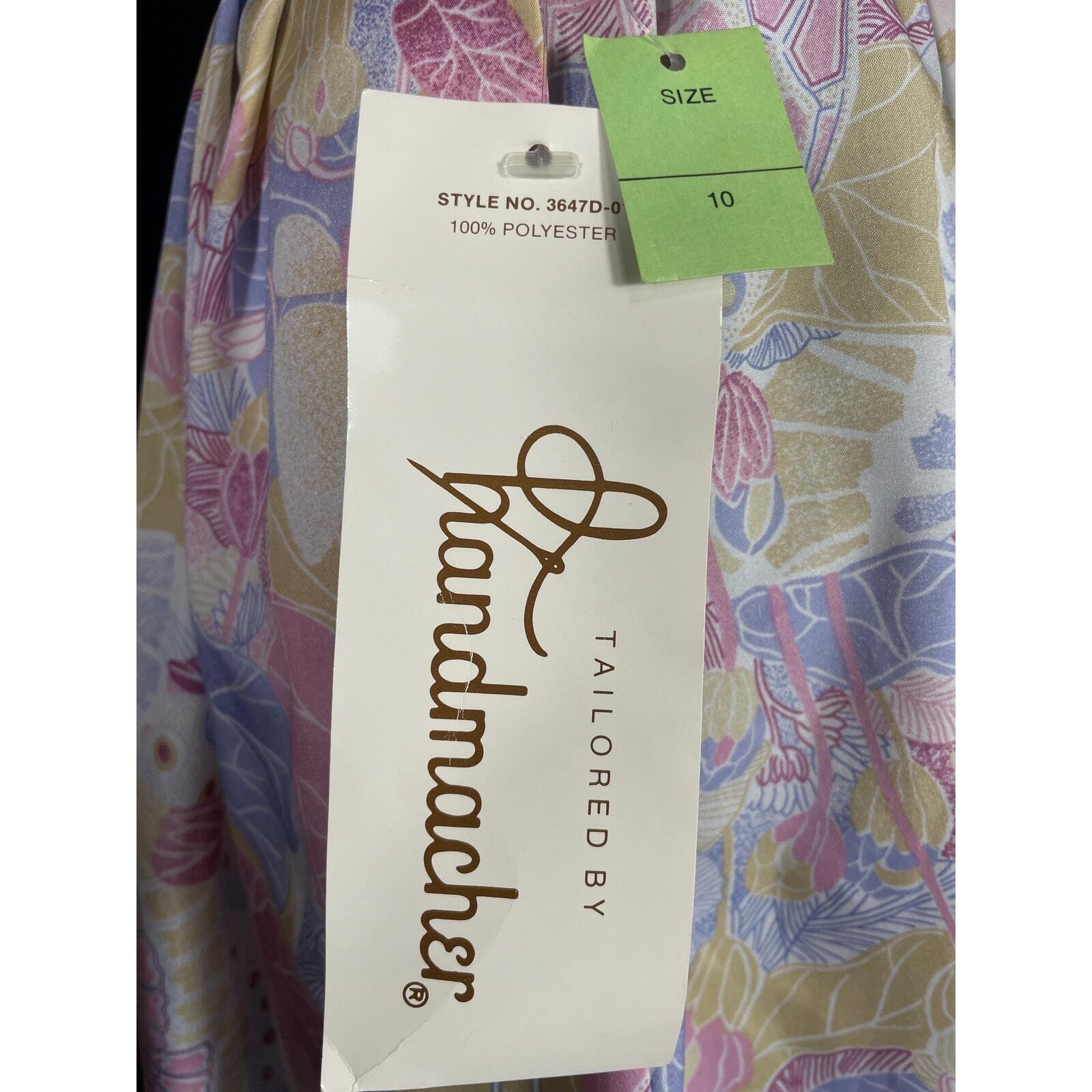 vintage mid century pastel floral and butterfly skirt Tailored by Handmacher,