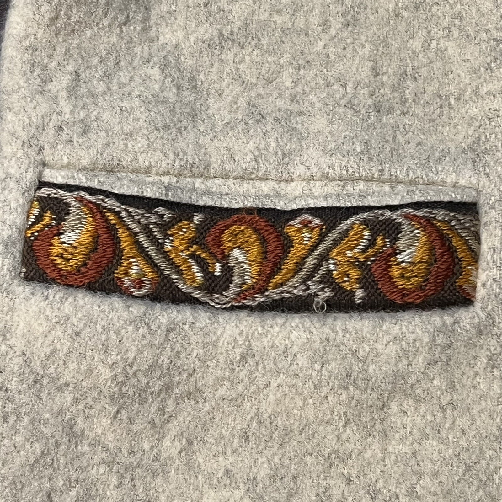 Vintage Firda by Evebofoss Jacket Womens 44 Boiled Wool Nordic Pewter Clasps