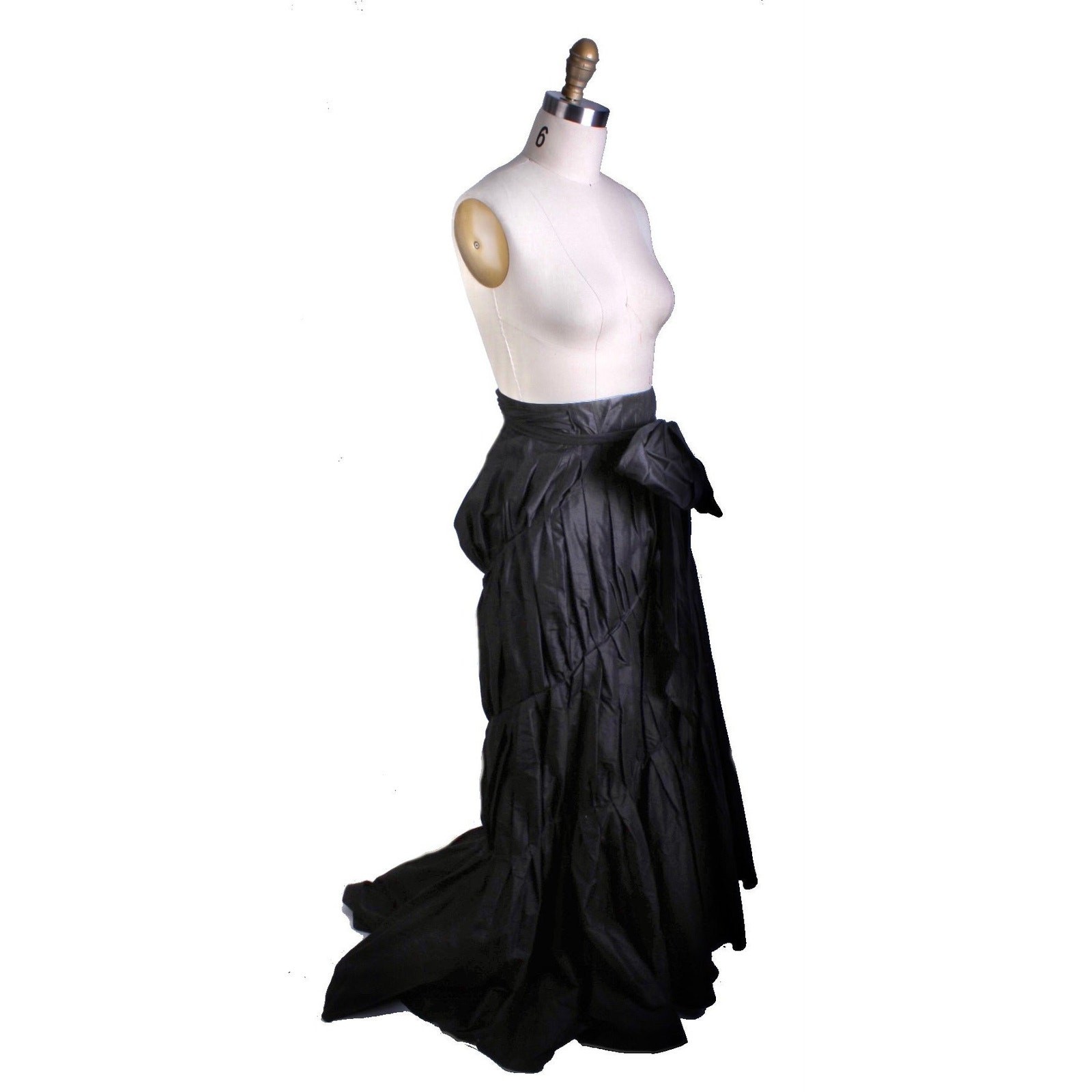 VTG Marimekko Silk Wrap Skirt Jukka Rintala Bustle Back Train 2010s 30” Waist