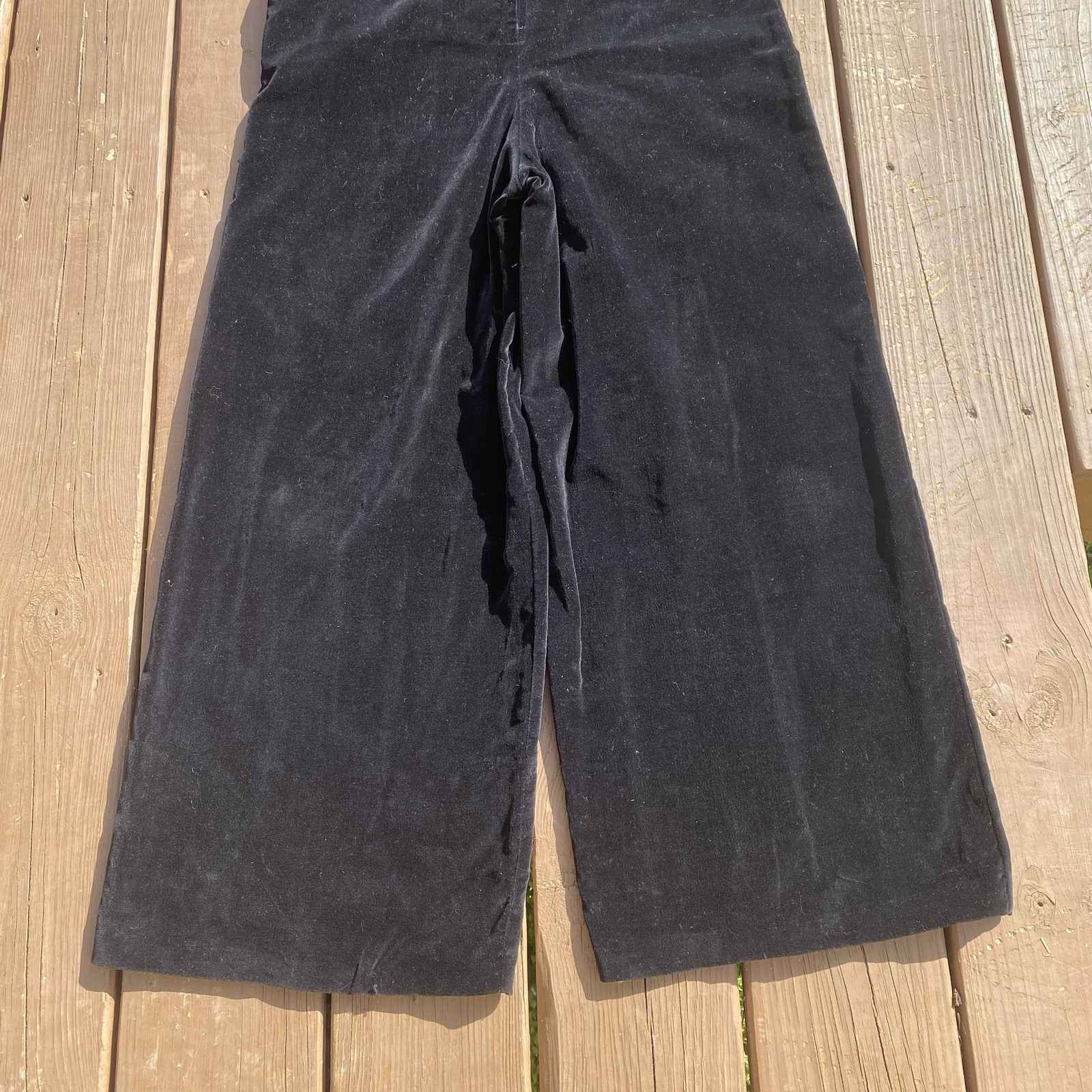 1970’s Black Velvet Wide Leg Sears Jumpsuit