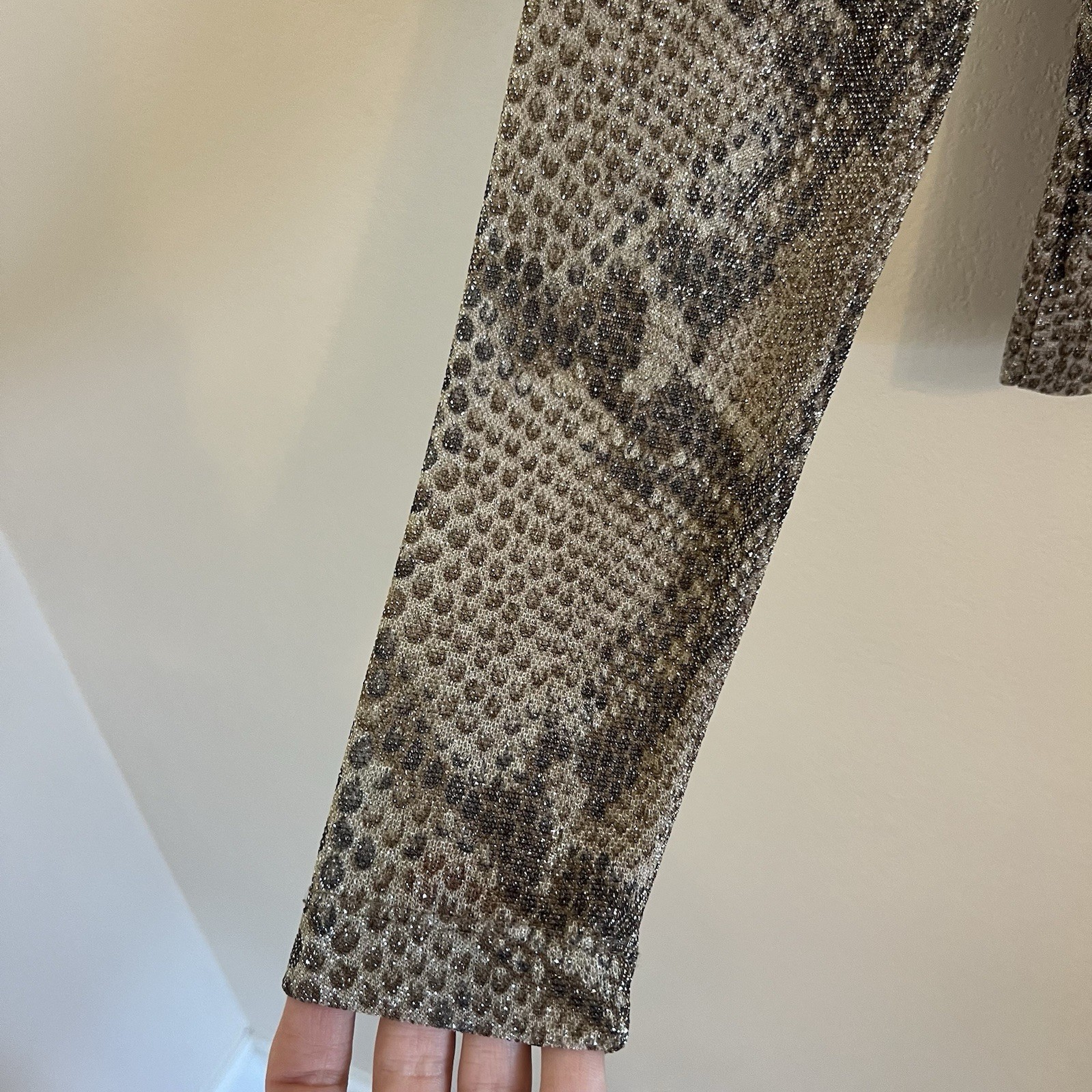 Vintage Semi Sheer Snakeskin Long Sleeve
