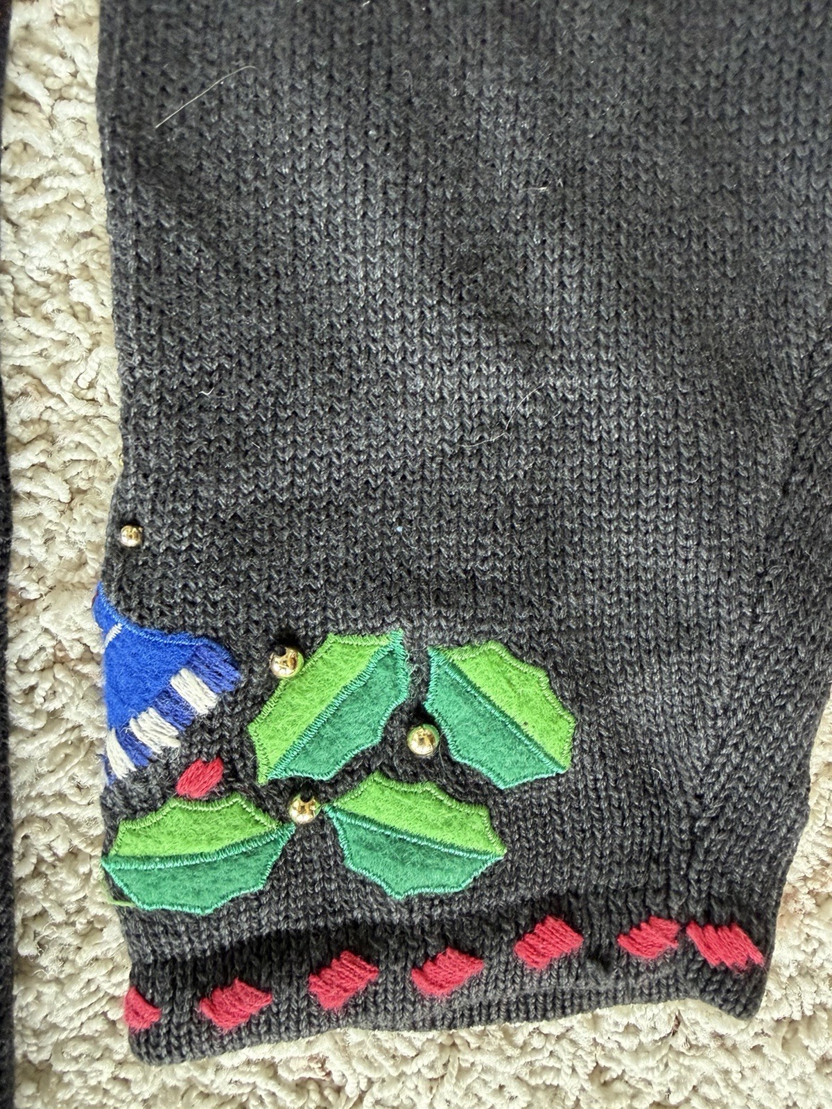 Designers Original Studio Glitzy Bling Xmas Holiday🎄Cardigan Vintage 90’s EUC