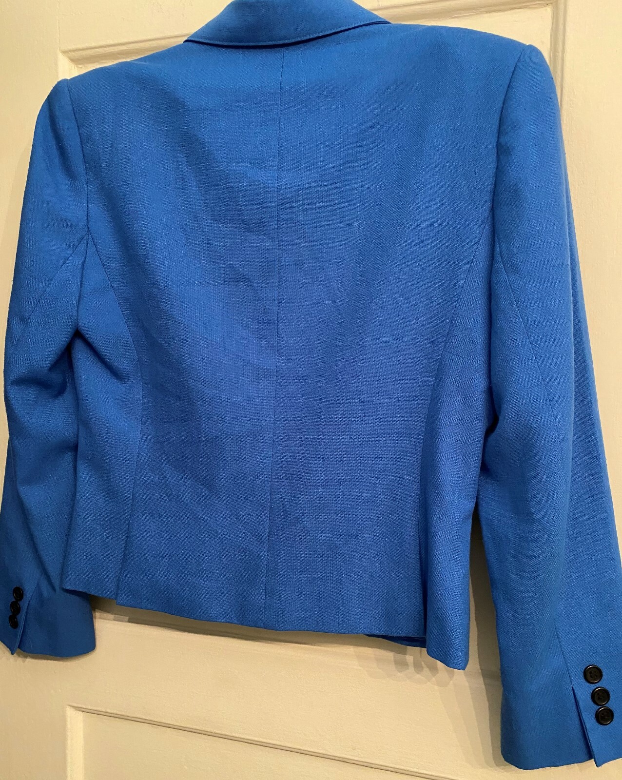 Vintage J. Gallery Women Blazer ~ Sz 9/10 Blue Shoulder Pad 80s ~CUTE!