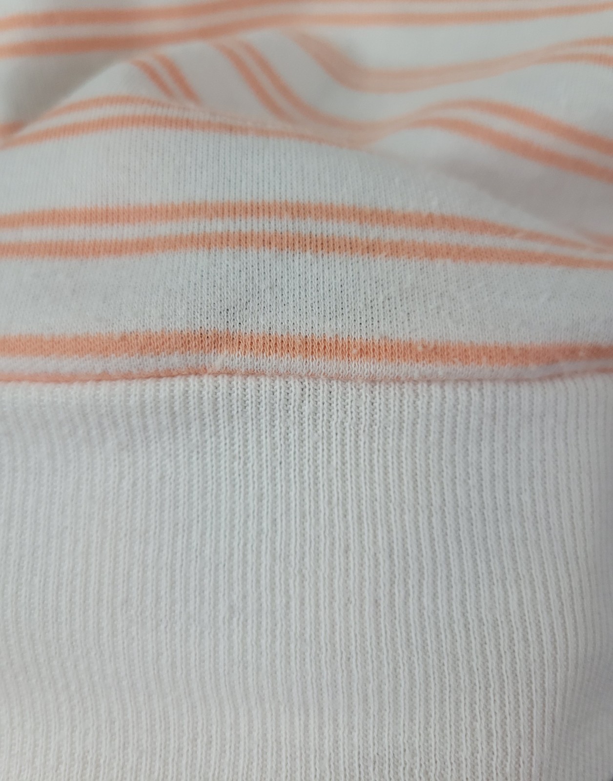 Vintage Objectives Cream Sleeveless Top w Peach Stripes Size Small