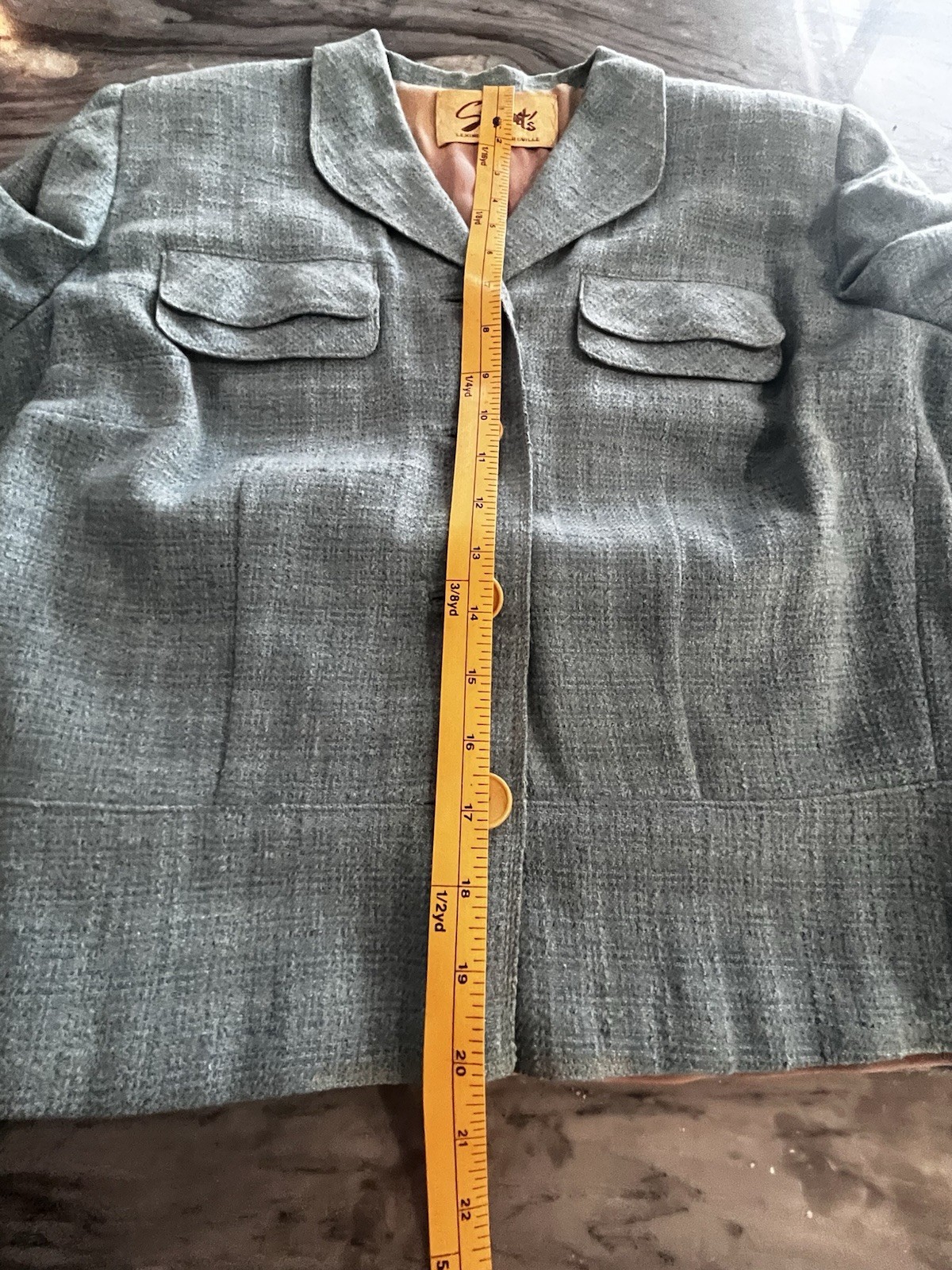 Davidow Stewart’s 1940s/1950s Blue Wool Tweed Women’s Jacket Small/Medium