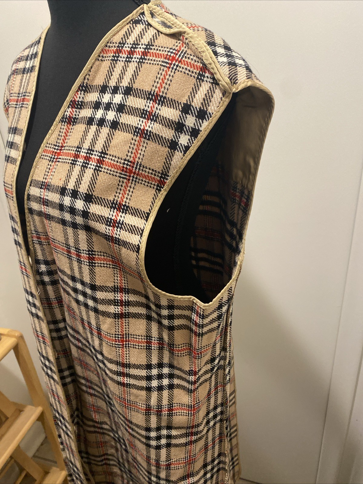 VTG Europe Craft Exclusive Import Long Vest Sack Material Inner Pocket Unique