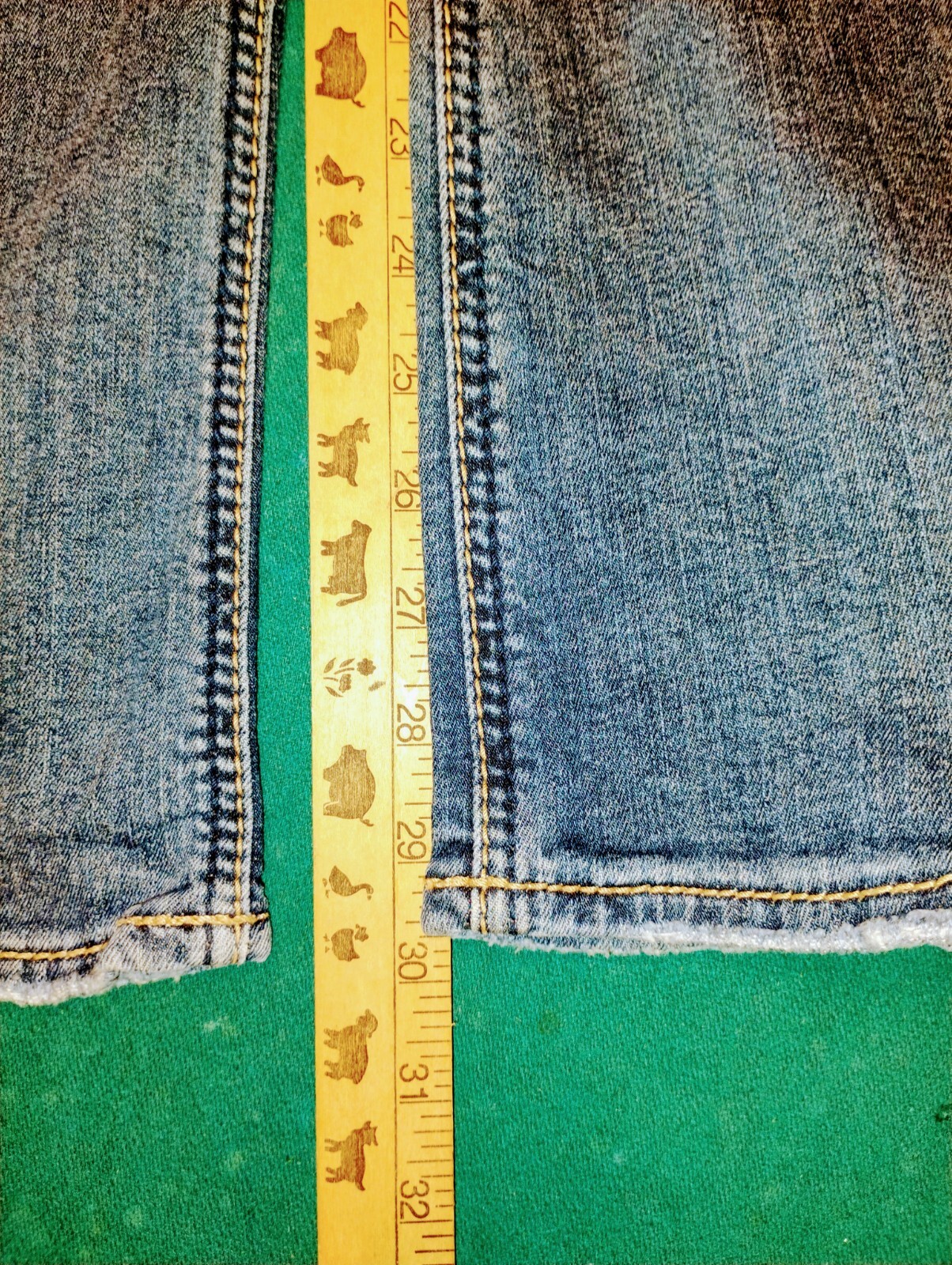 Women’s Jeans Rare Silver Embroidered Full Art Size W32 L31 Y2K Jnco Baggy 90′