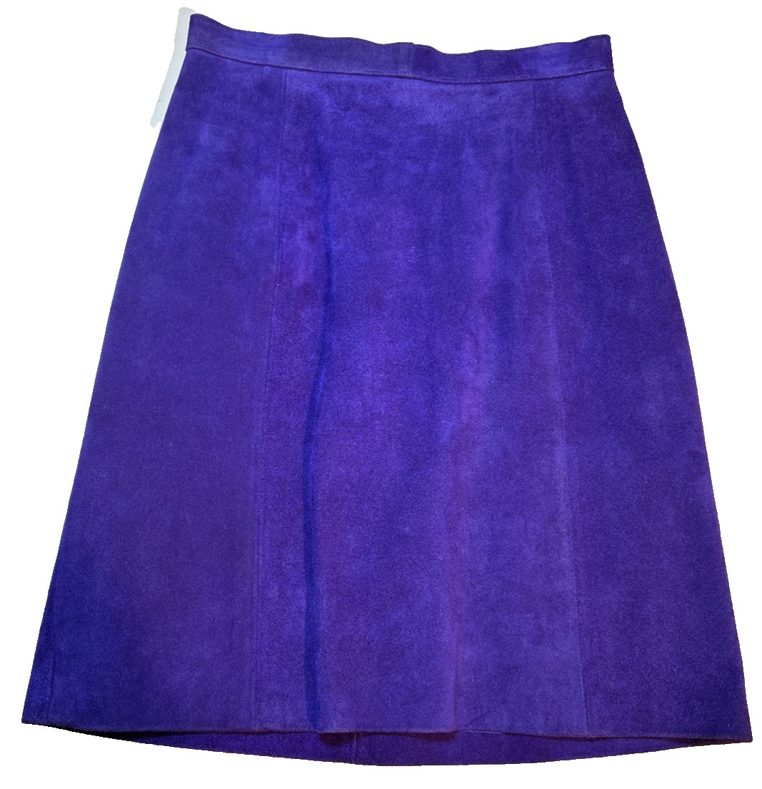 Suede Skirt Split Cowhide Outerwear By Phoenix 3/4 23×18 Purple USA Vintage