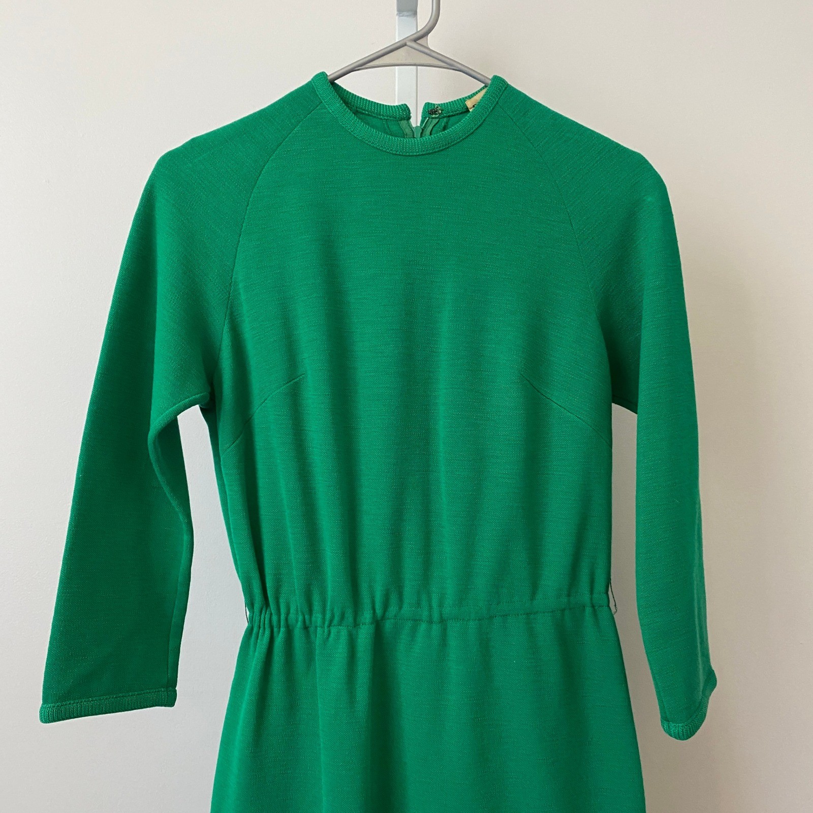 VTG Butte Knit 100% Pure Wool Academia Office Siren Green Sheath Dress Green
