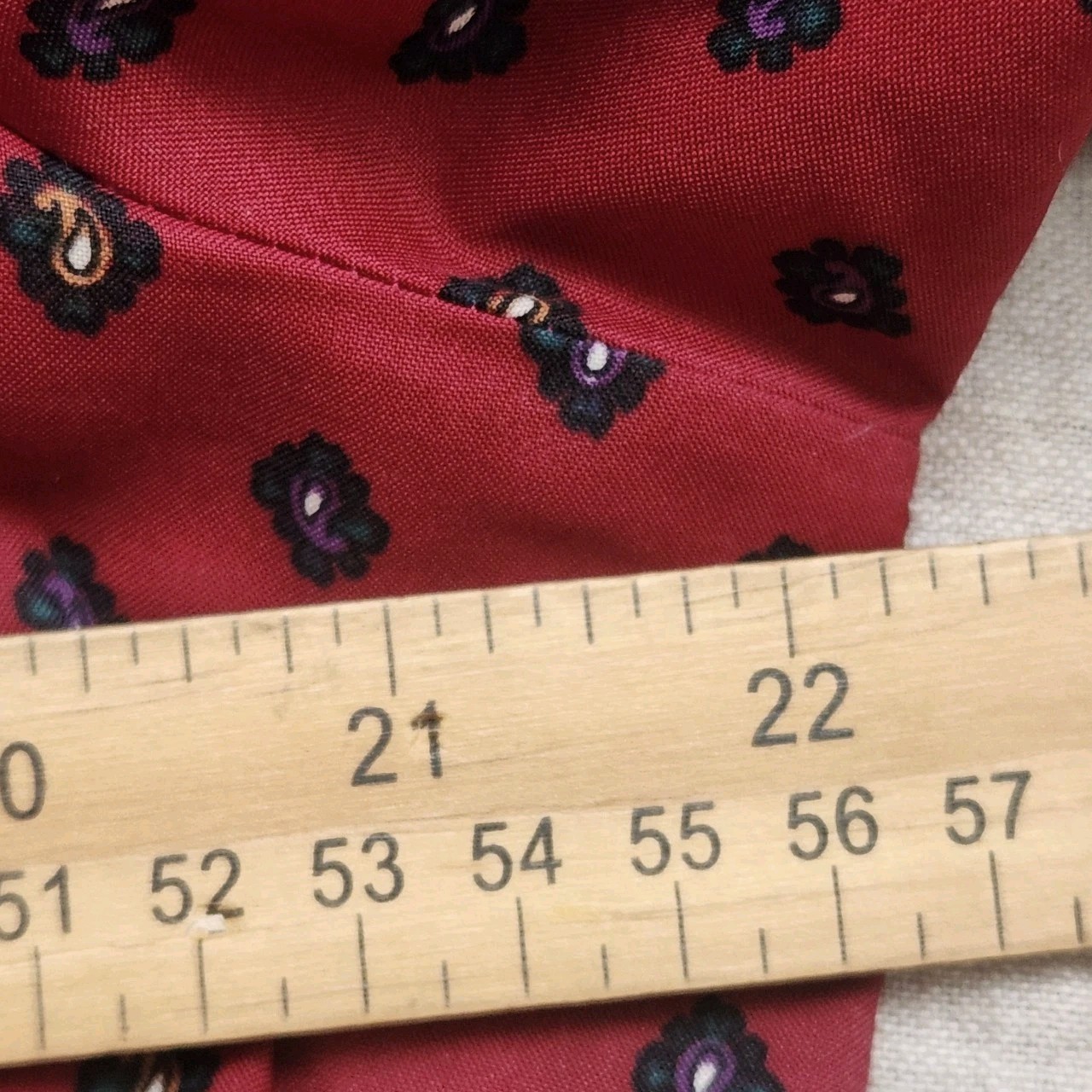 Vintage Sears Fashion Dress 1950s High Neck Burgandy Long Sleeve Secretary