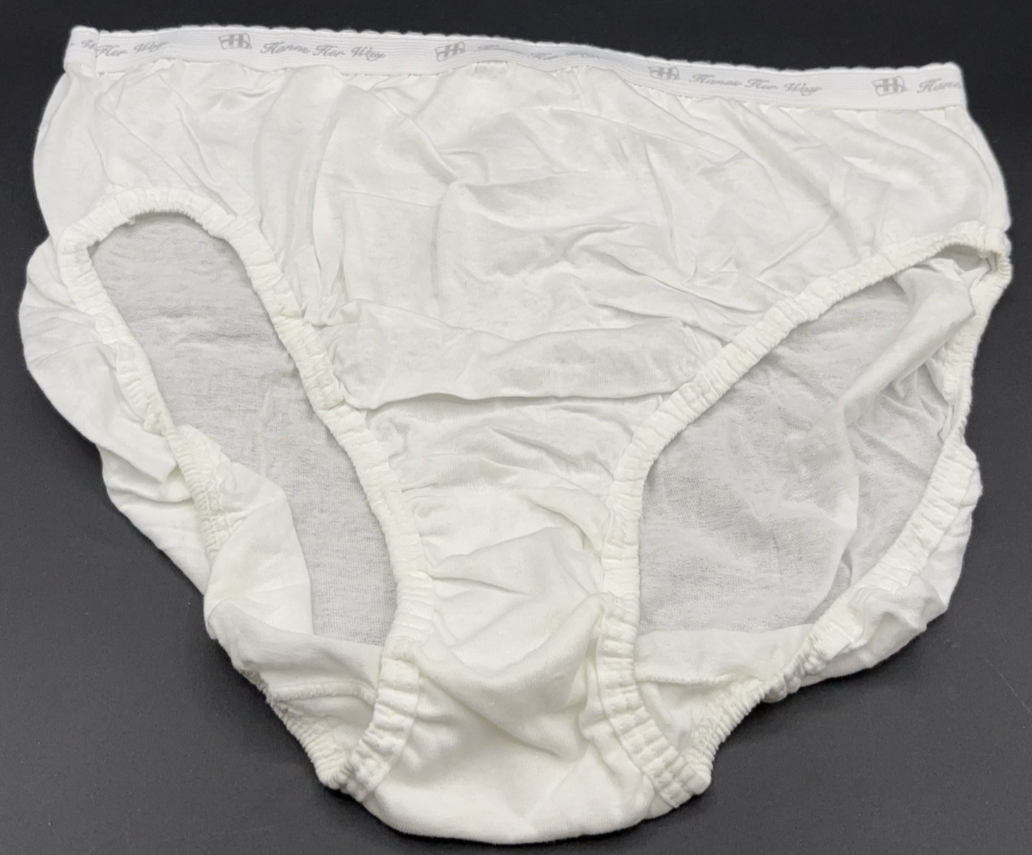 Vintage Hanes Her Way White Hi -Cut Size 8 NEW 2000 Gift