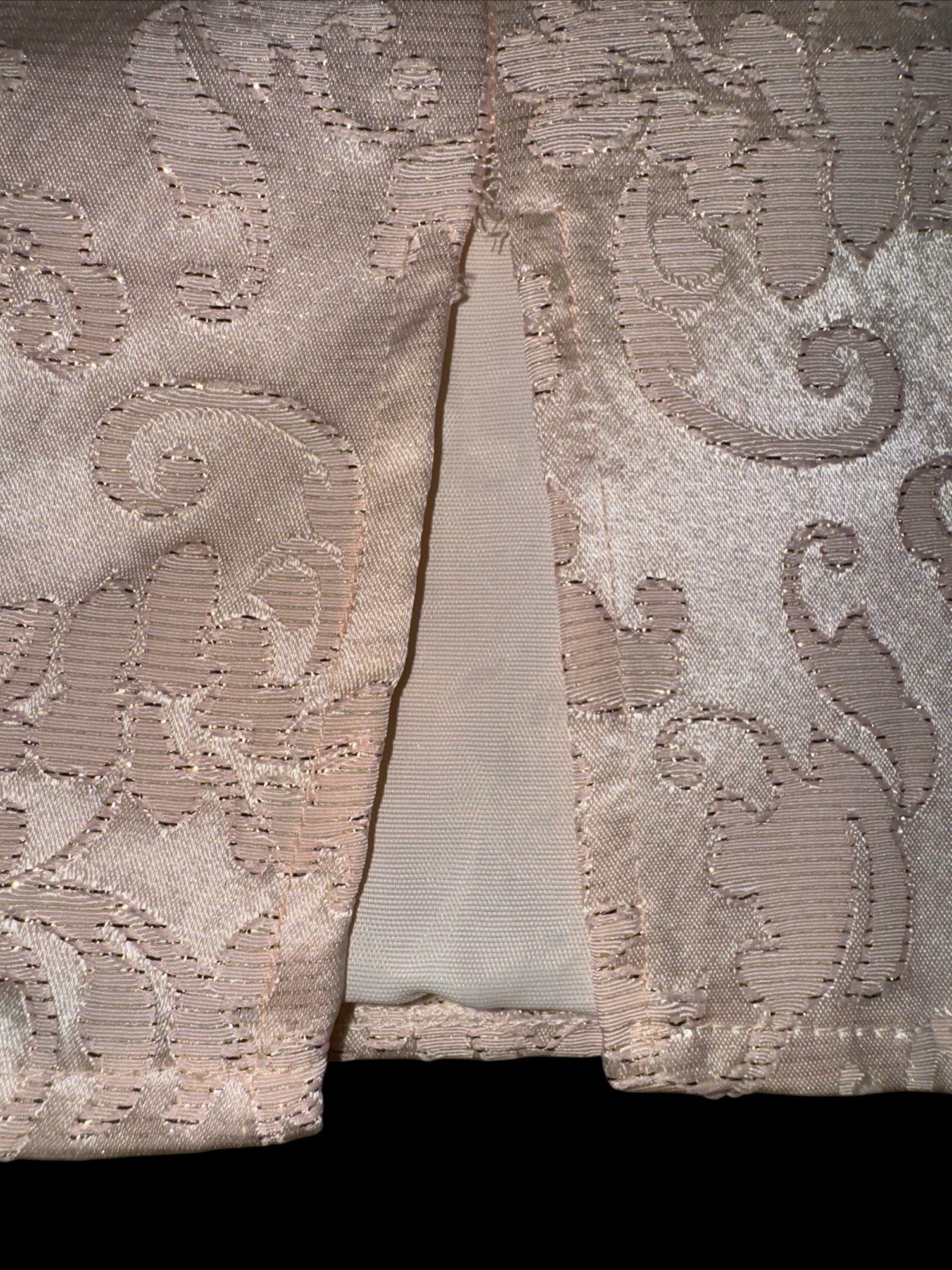Jessica McClintock Gunne Sax Strapless Jacquard Brocade Cocktail Dress Pink 7/8