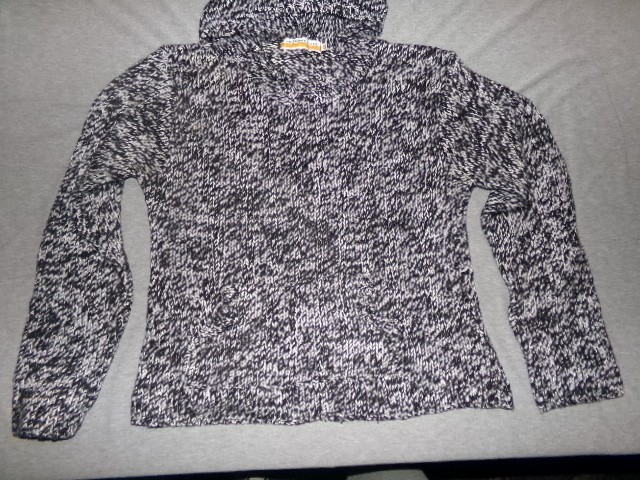 Vintage Sweater Hippie Boho W Hood & Pockets Ladies Stationwagon Brand XL Runs S