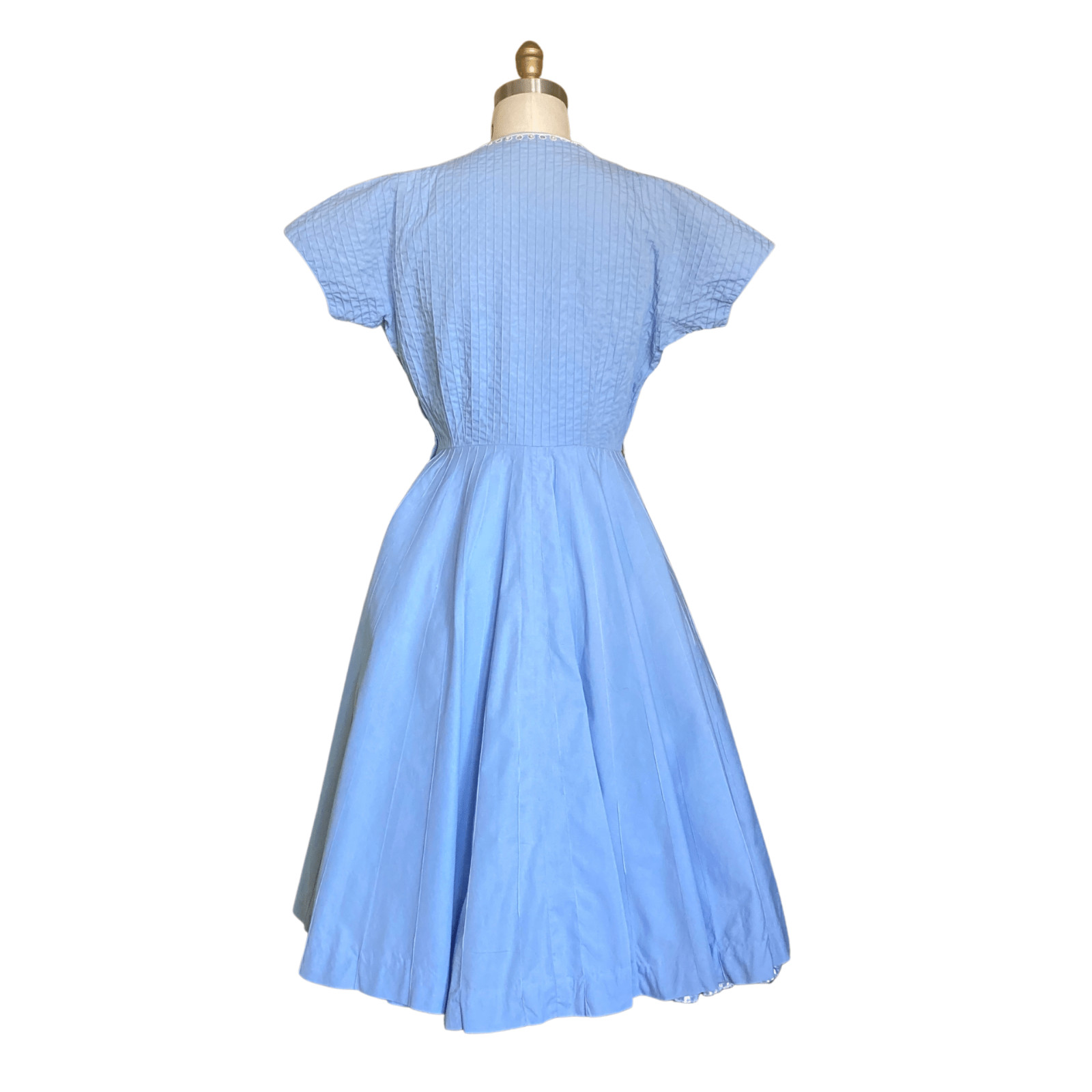 Vintage 1950s Light Blue Pearl & Rhinestone Party Dress | 1950s Cocktail Dress