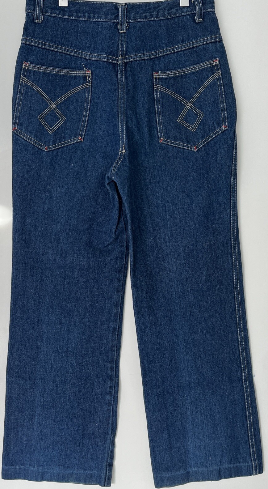 Vintage Gap 1970’s Women’s Dark Blue Denim High Rise Straight Leg Jeans 29 x 27