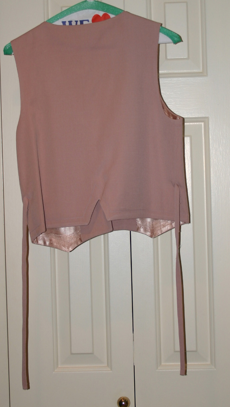 JONAS CARRIE~REDUCED~1970 2 PC DESIGNER SET~ WRAP SKIRT+VEST~PINK WOOL~FREE H