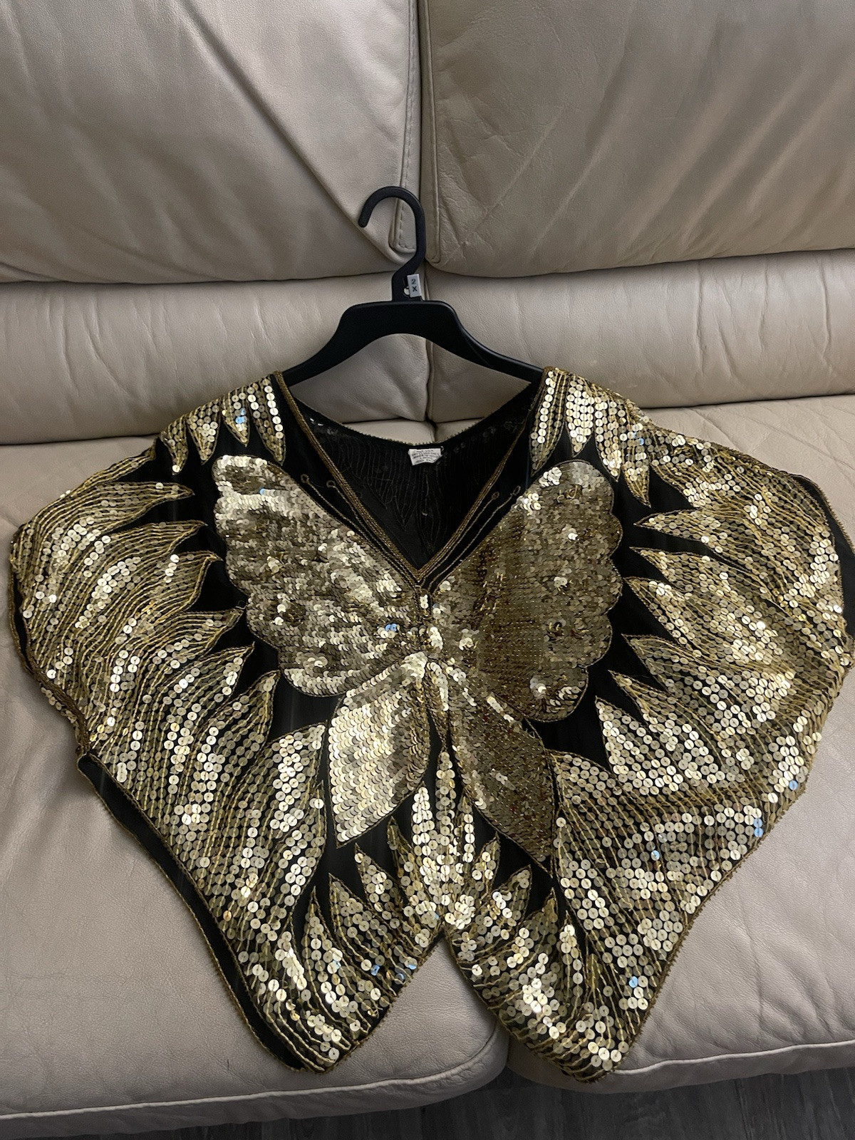 Vintage Sequin Butterfly Top