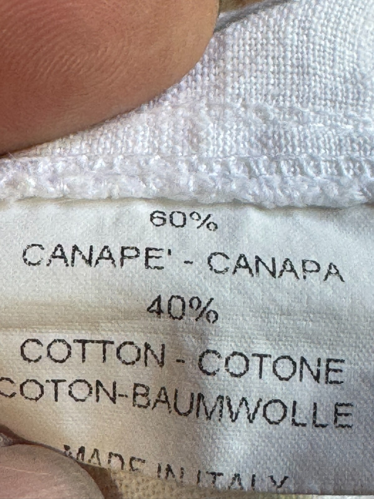 Hemp Pants KristenseN DU NORD Y2K White 34 36 Made in Italy Bootcut Luxury