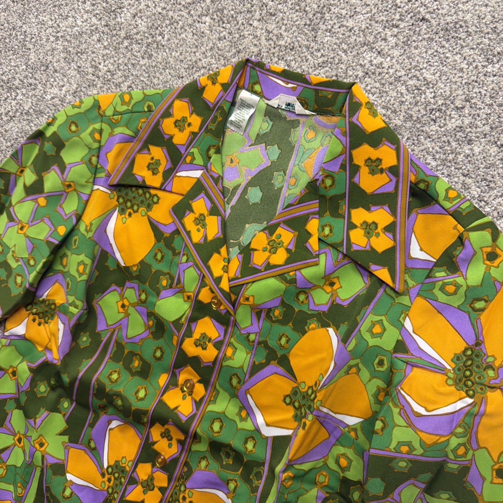 Vintage Alex Coleman California Blouse 60s 70s Mod Festival Size Medium