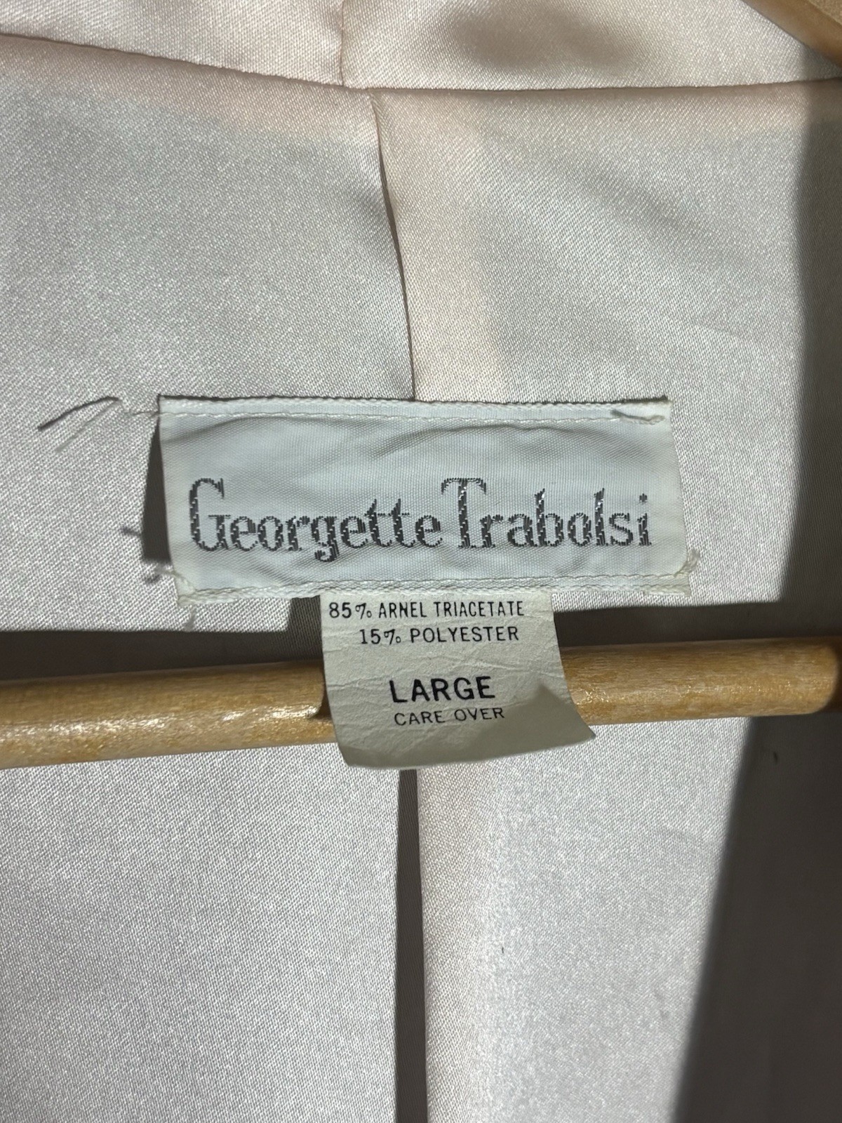 Vtg Georgette Trabolsi Velvet Robe Dressing Gown Arnel Pink Satin Cutwork Lg 50s