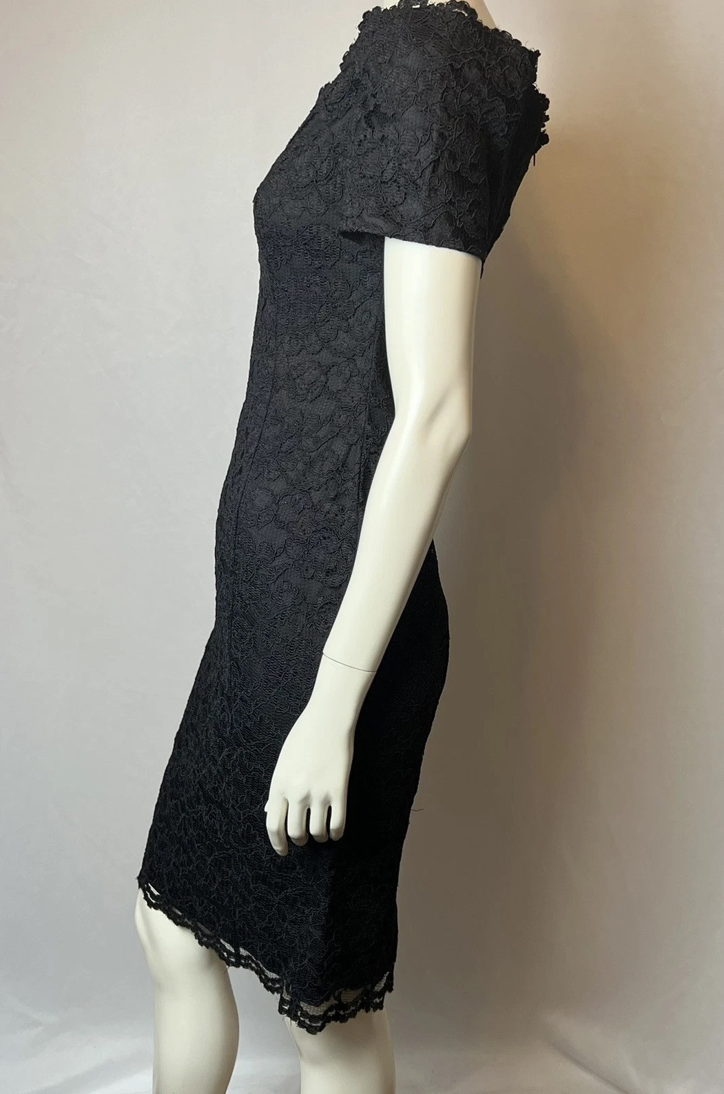 Vintage Expo Nite Black Lace Dress Cold Shoulder Size 6 See measurements