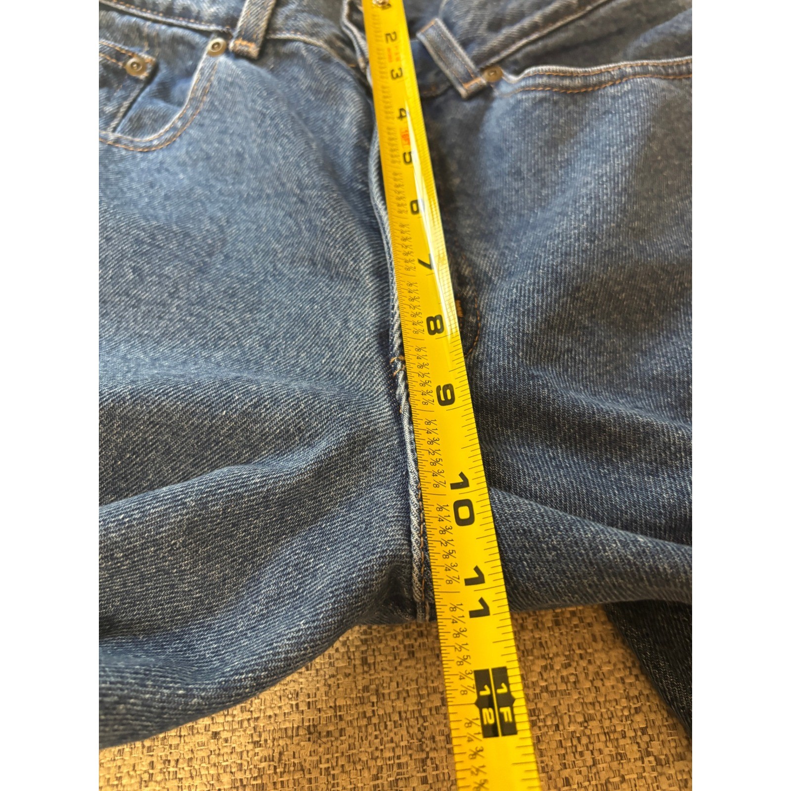 Vintage L.L.Bean Flannel Lined Jeans Women 6 Reg Straight Leg Plaid Mom Jean