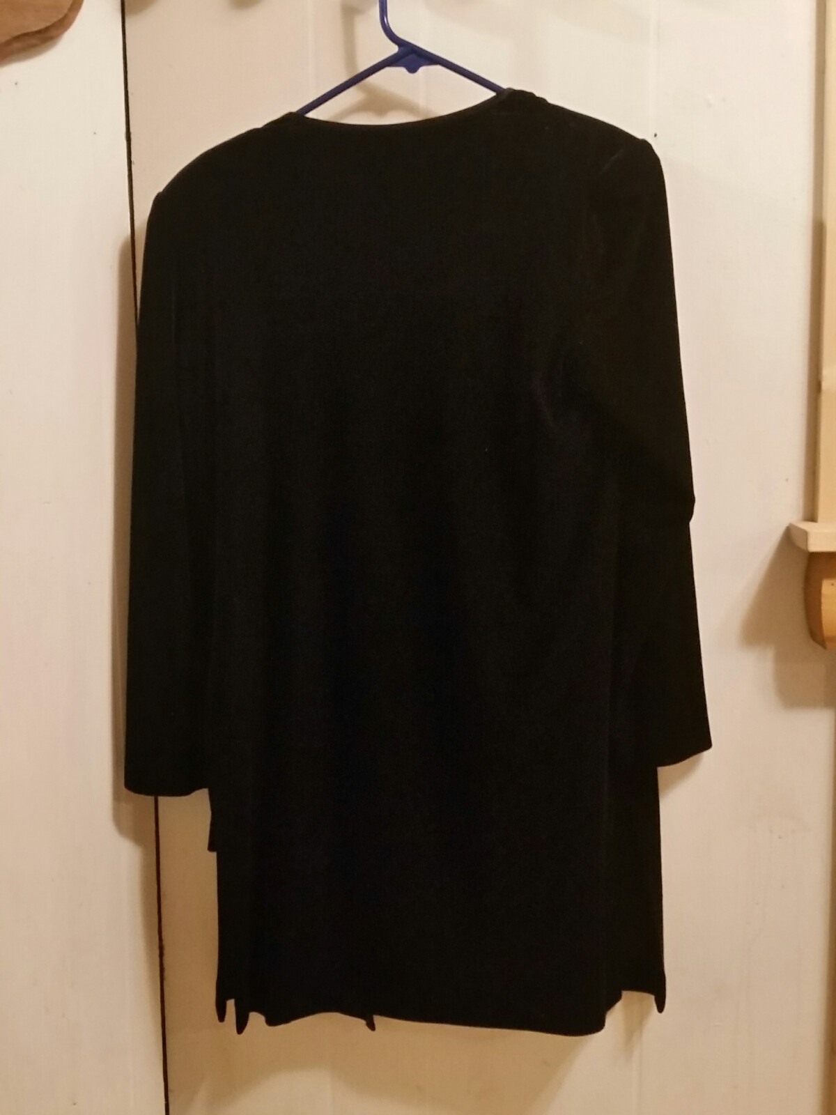 Vtg Cattiva NewYork Black Velvet 3 pc pant suit Sz 6 Stretch 40 bust 24-38 Waist