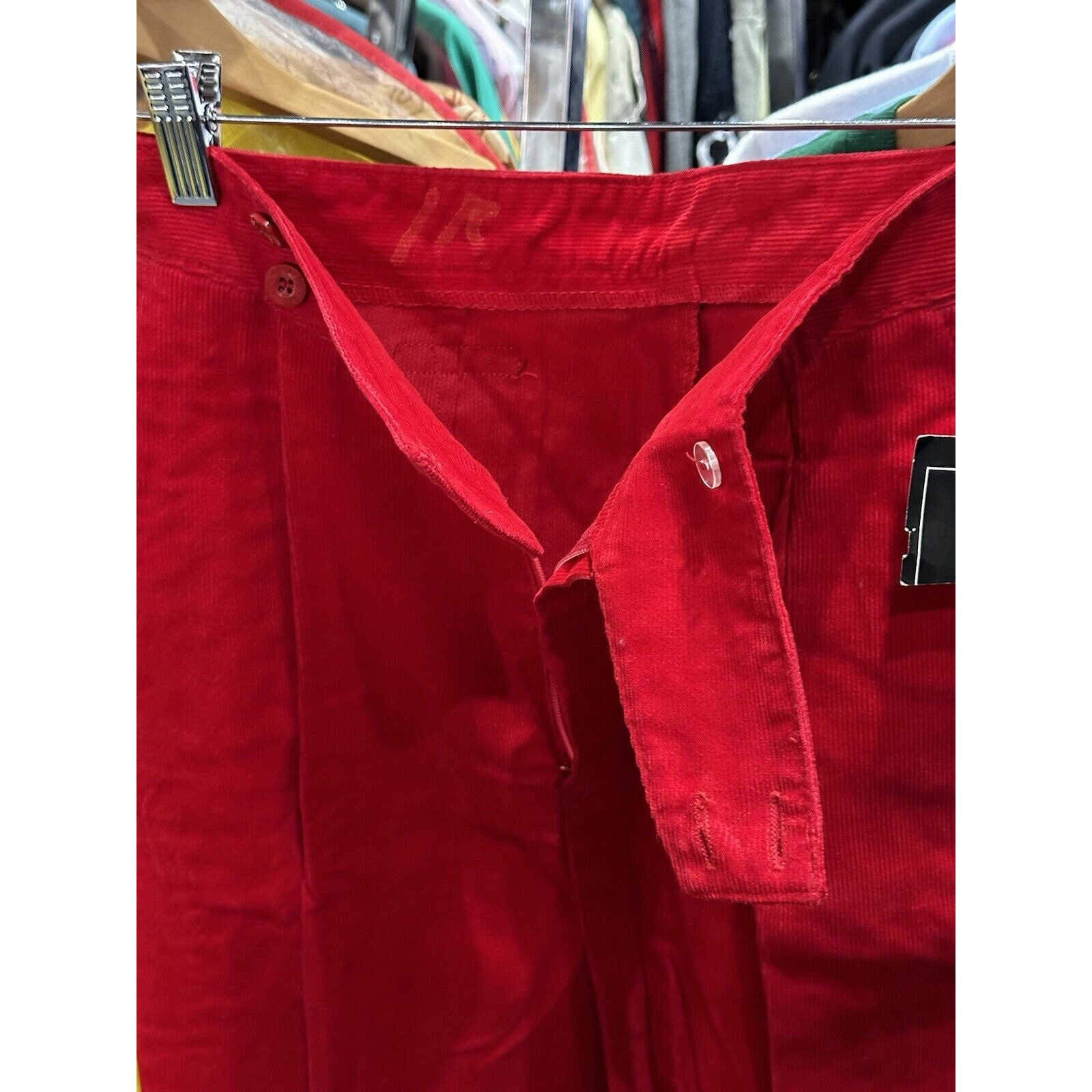 Vintage 1980s NWT Rumble Seats Red Corduroy High Waisted Pants Size 11