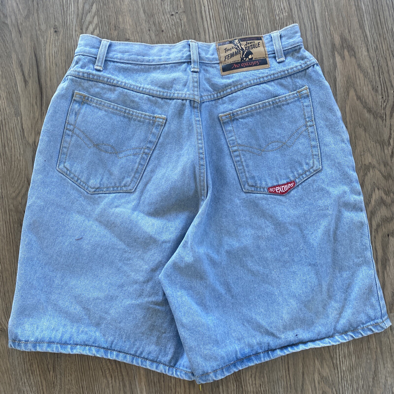 vintage denim mom shorts