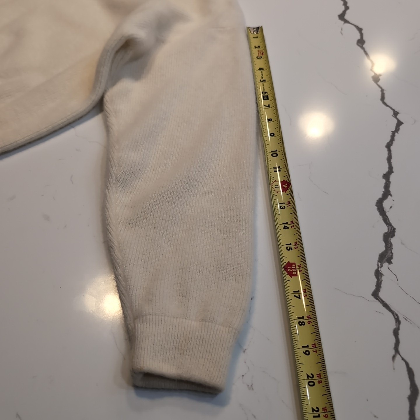 Lambswool Angora Fuzzy Sweater Cream 1/4 Button Large Collar Size Medium Vintage
