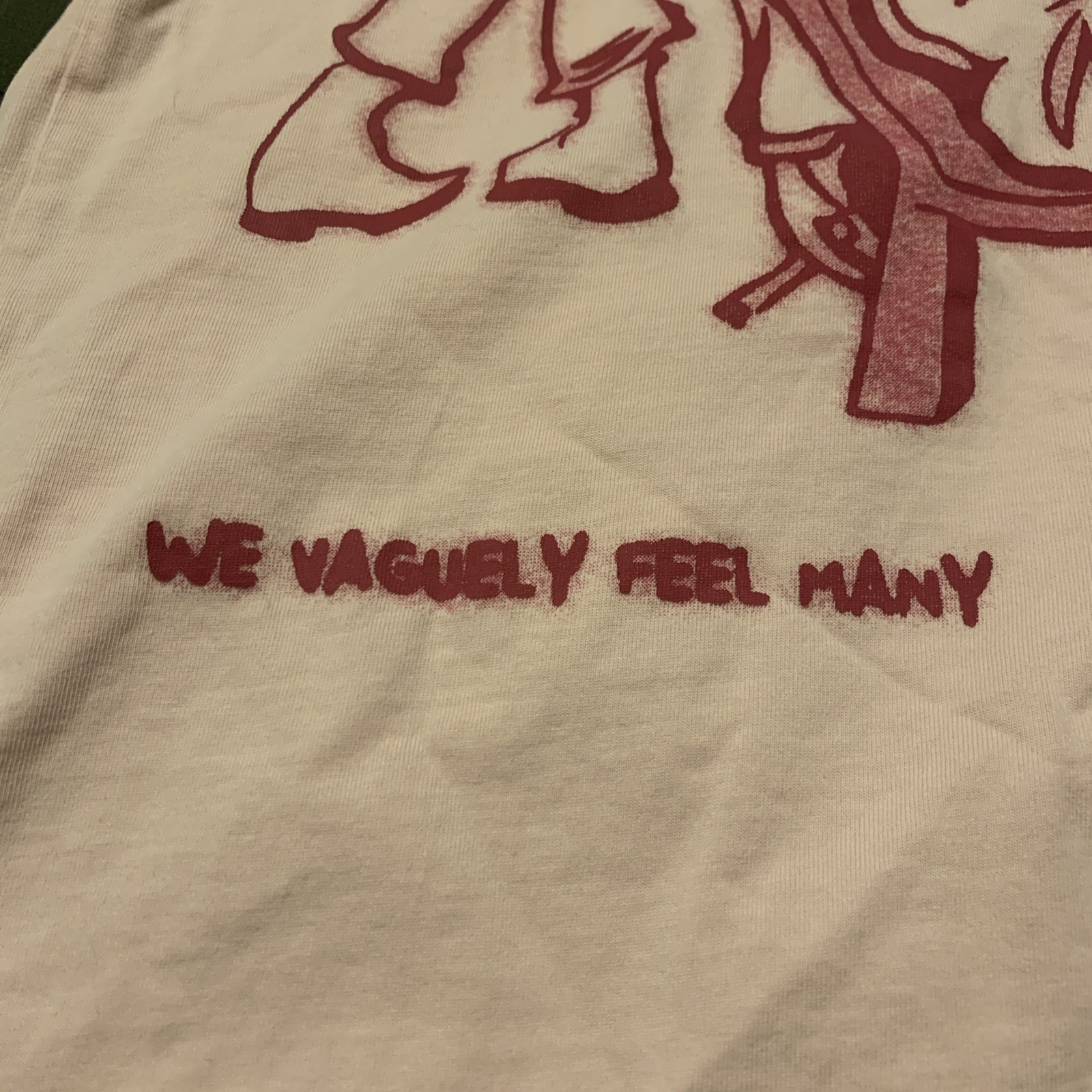 Vintage Size Medium Vamtac Shirt Hot Pink On Pink “We Vaguely Feel Many”