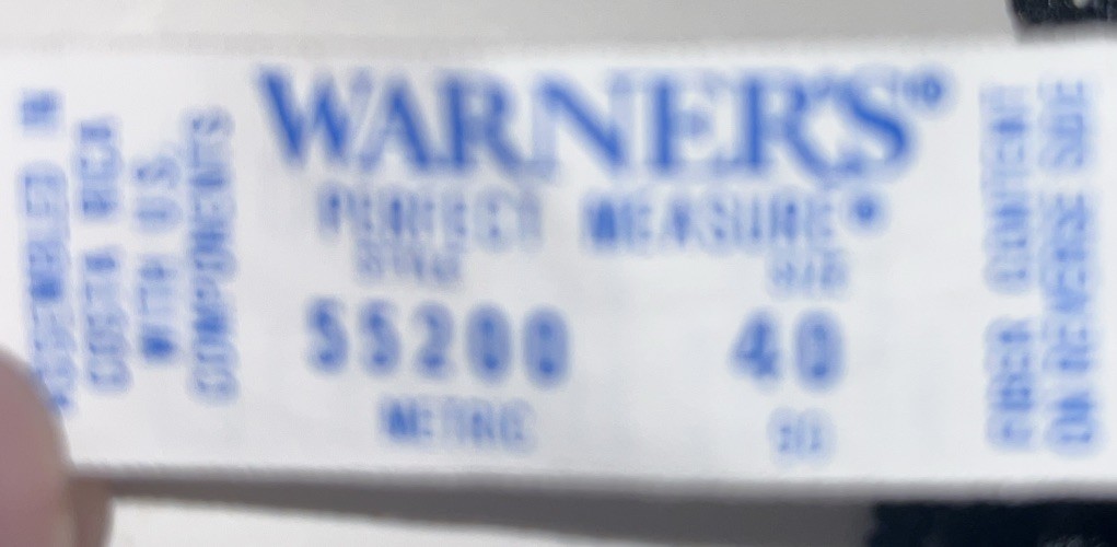 WARNERS PERFECT MEASURE 55200 Black antron III nylon camisole slip top 40 / XL