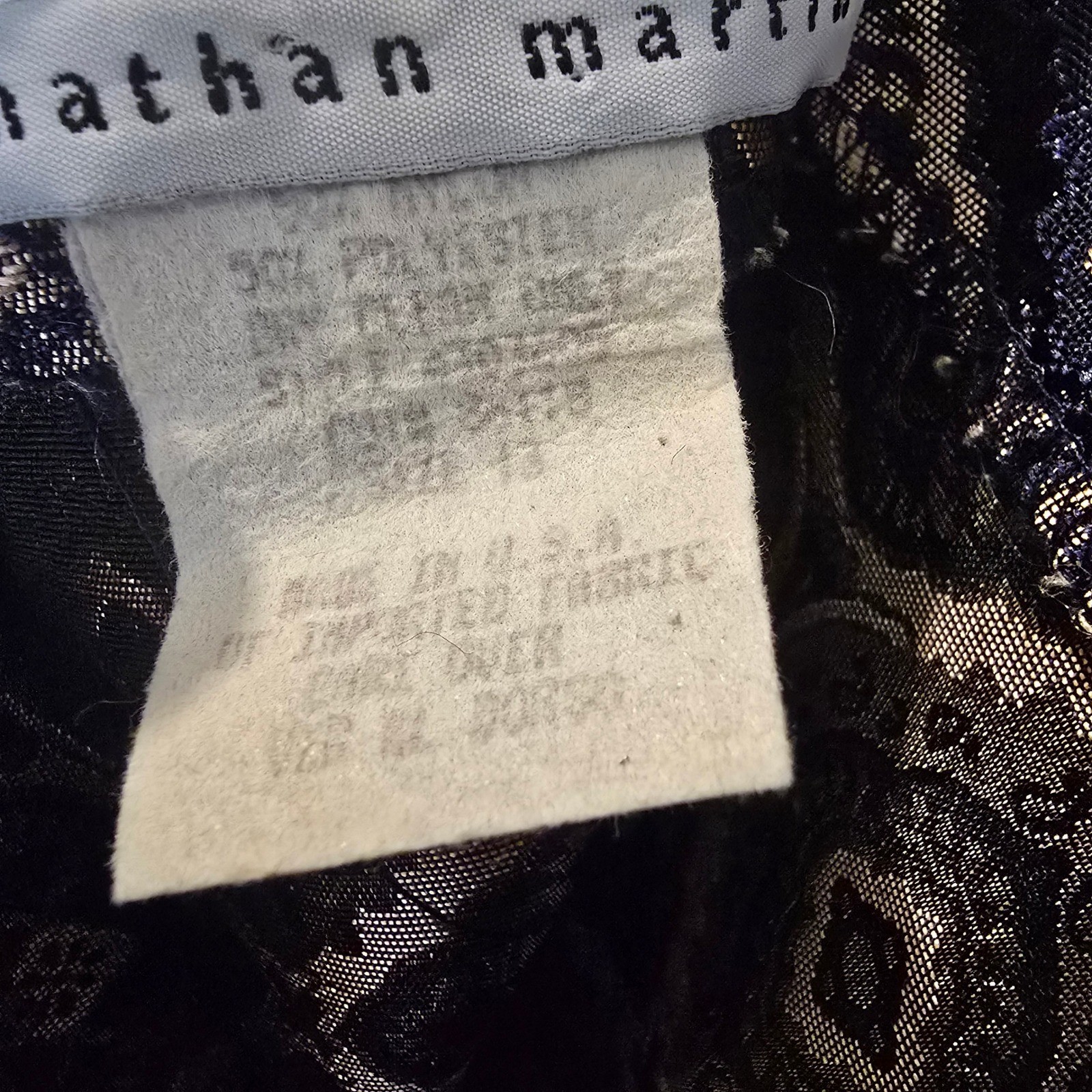 Jonathan Martin Vintage Brocade 2 Piece Set Crop Top Mini Skirt Navy Gold Sz 13