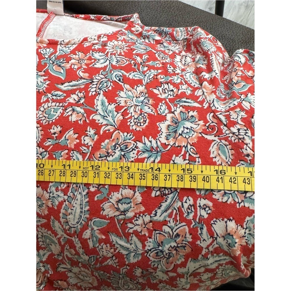 Old Navy Red Floral Midi Swing Dress