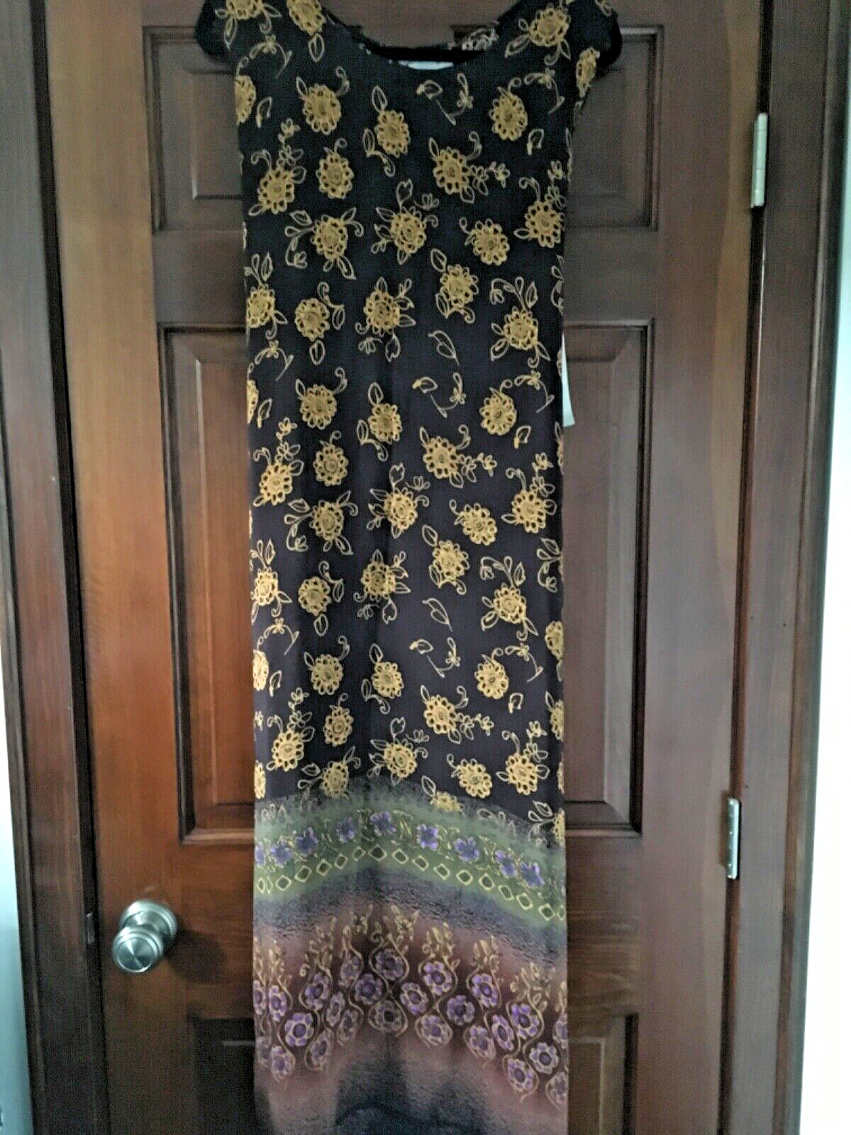 Vintage Jonathan Logan Maxi Dress with Tie String, Large, with Tag