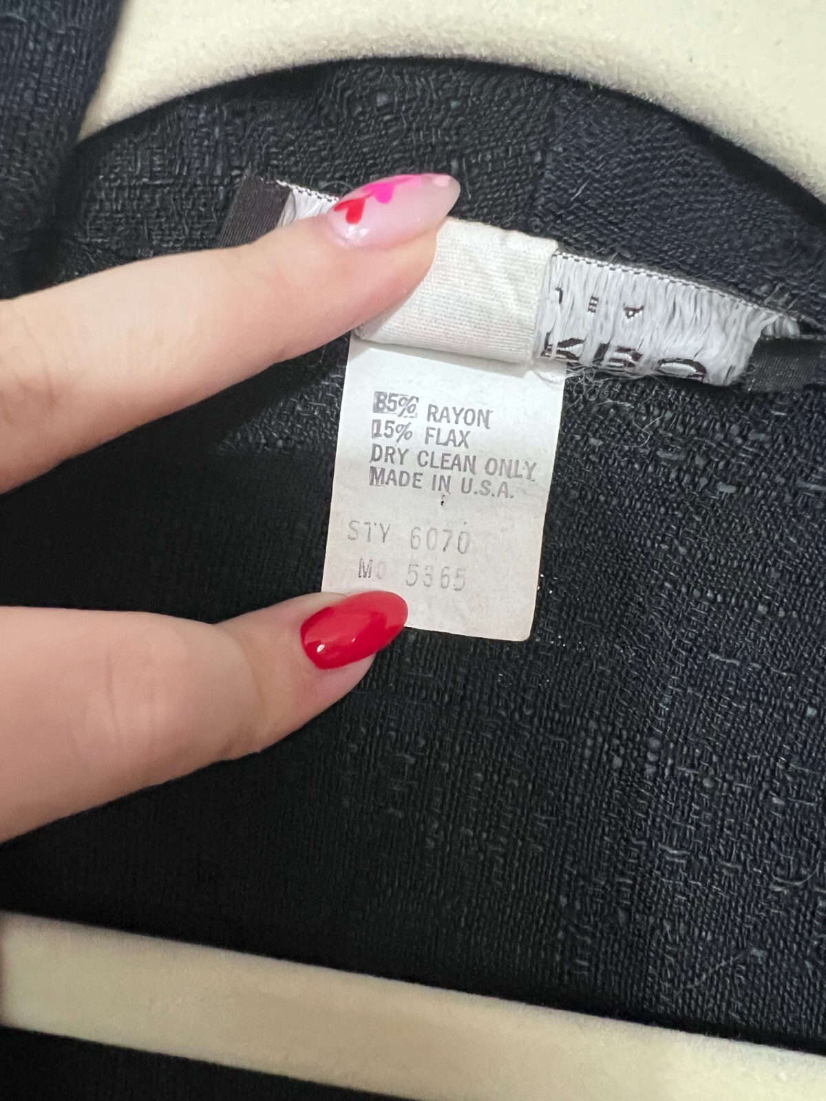 Vintage Sag Harbor Black Lightweight Blazer – Size 14 – Rayon/Flax Blend