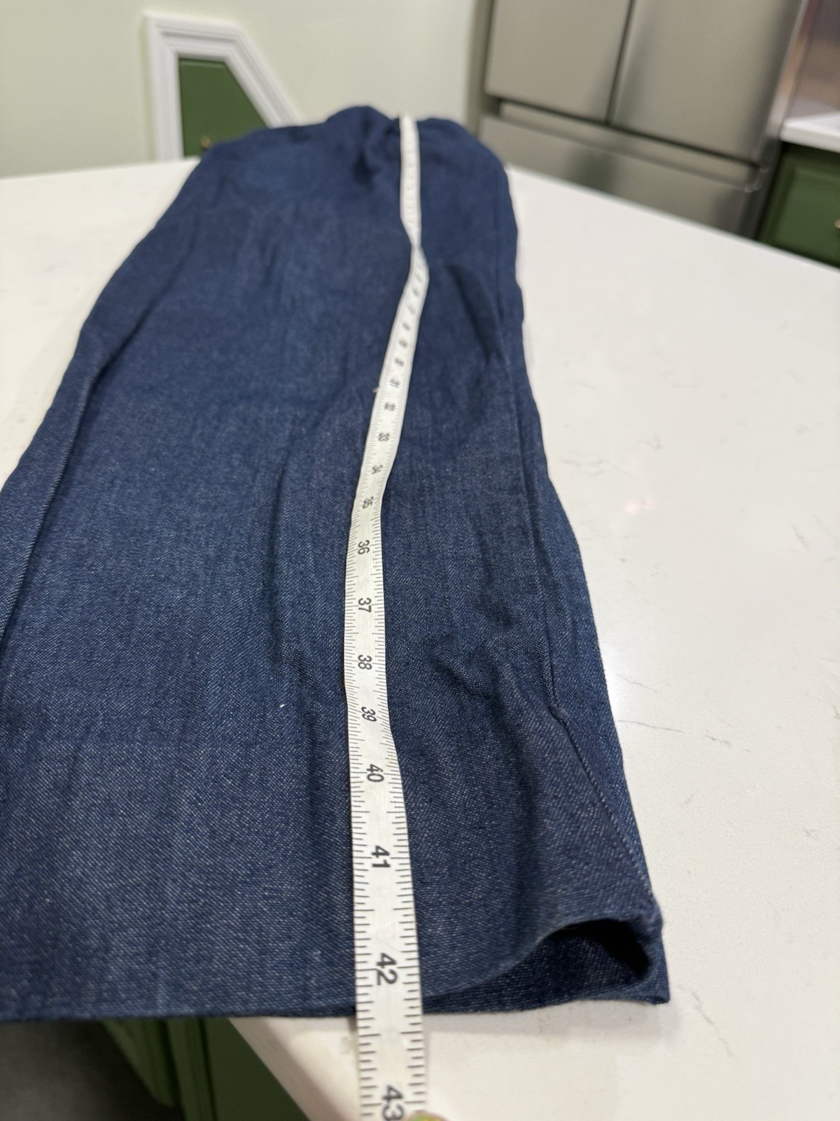Vntg 1960/1970 Super High Waisted Wide Leg Dark Wash Jeans Waist 27 Hippy Disco