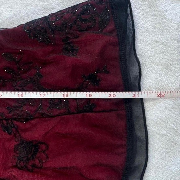 NWT JTB red black glitter lace corset tank top y2k vintage fairy goth grunge emo