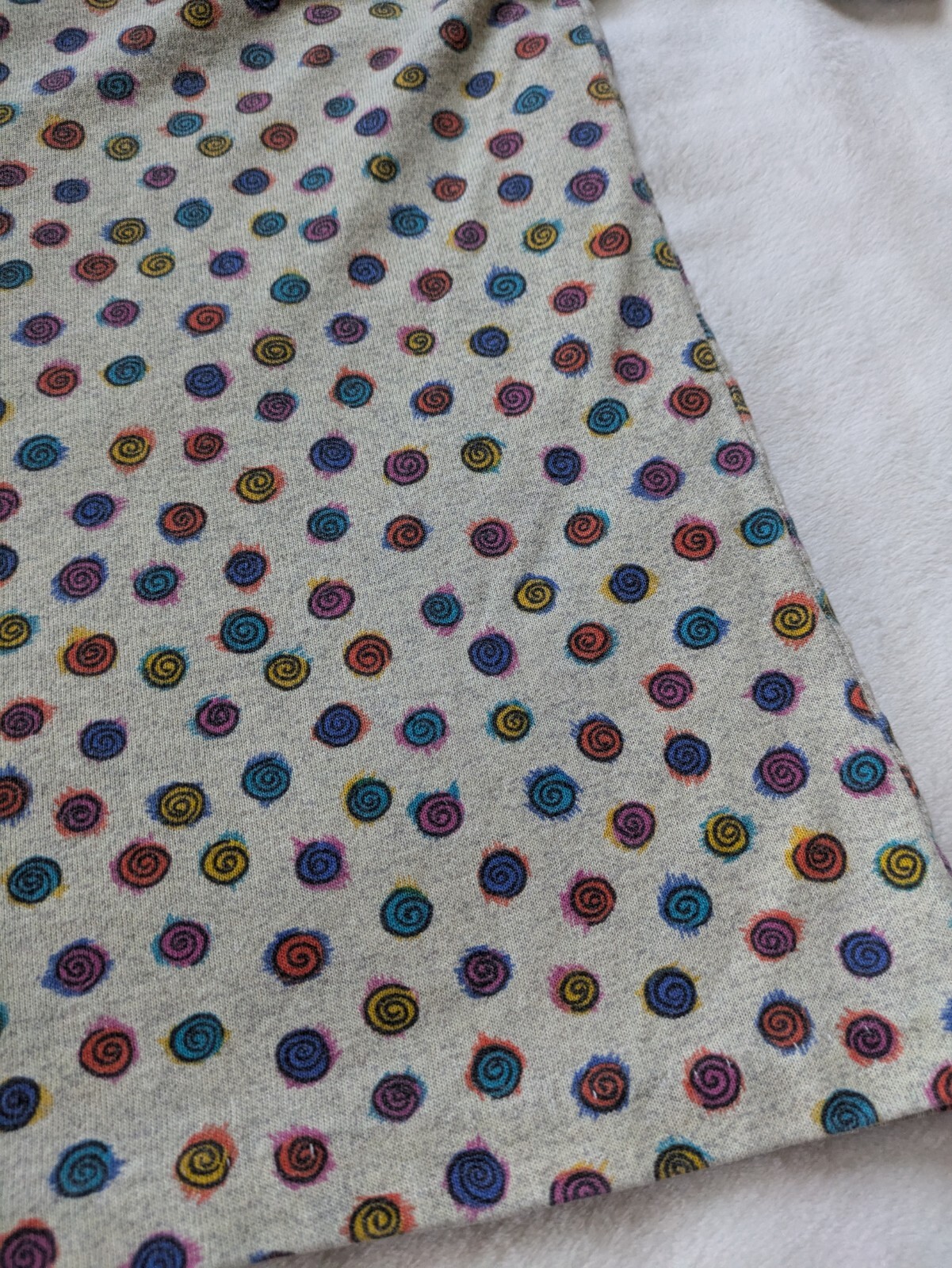 Vintage Single Stitch Short PJs Set Lady Lindsay Rainbow Swirls Women’s M
