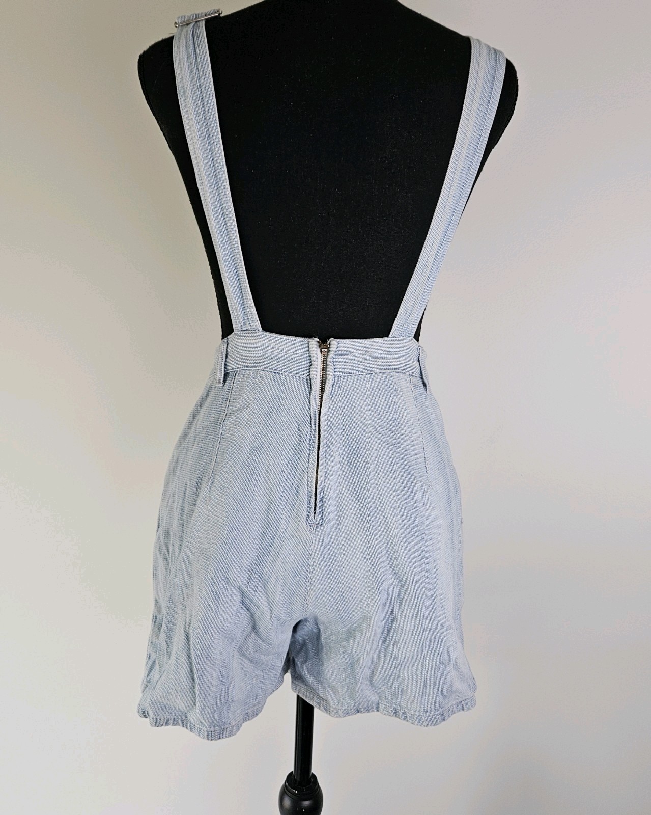 VINTAGE 80s 90s SQUEEZE JEANS OVERALLS WITH SKORT DENIM ROMPER Boho Hippy Grunge