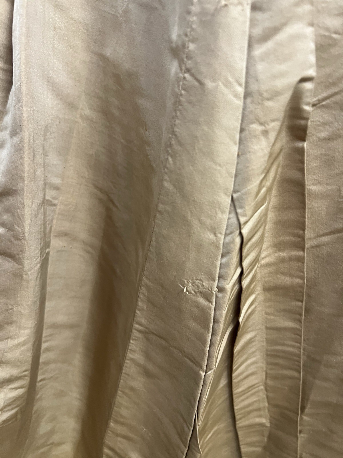 1860’s Gold Silk Ballgown Skirt Antique