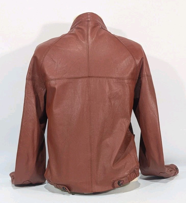 Vegas Martin Bernard leather jacket women size small cognac brown vintage 1970s