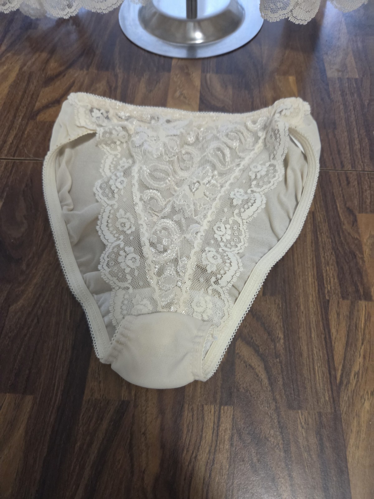Vtg Petra Fashions SM Cottagecore CORSETTED LINGERIE IVORY GARTER ROBE SEXY