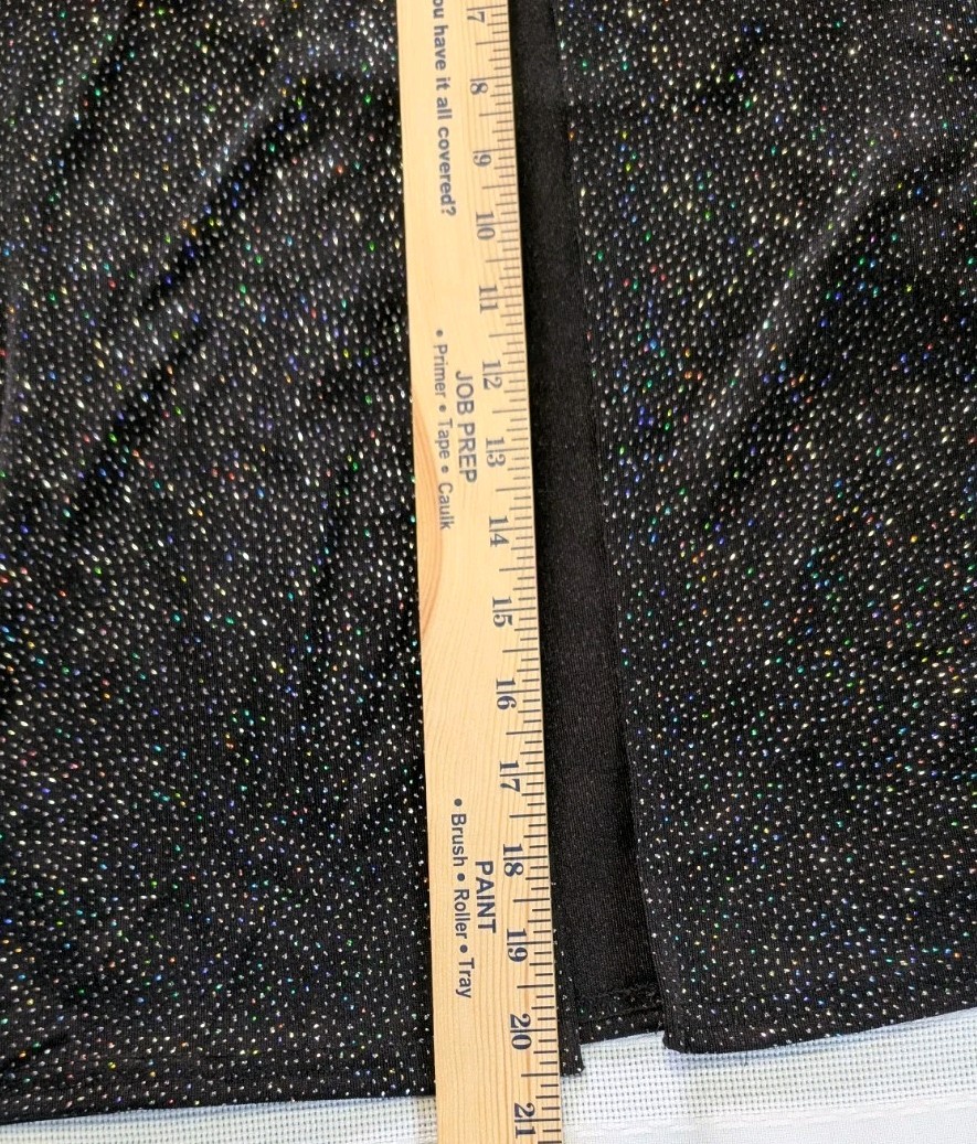 Vintage Onyx Nite Sparkly Black Evening Gown Dress Women’s Size 16 Maxi Formal