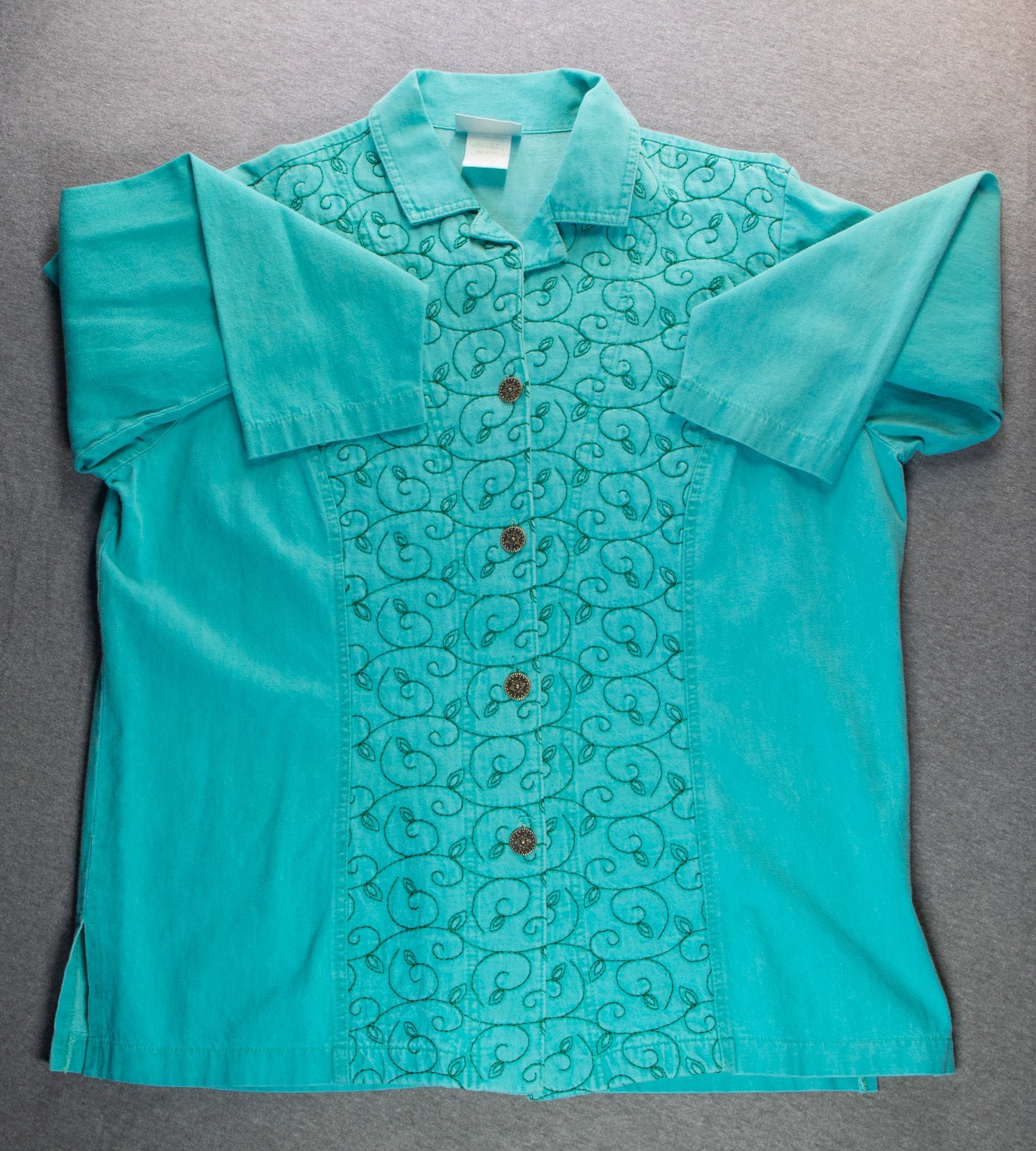 VTG 80s Womans L Saint Germaine Paris Art-to-Wear Embroidered Cotton Made in USA
