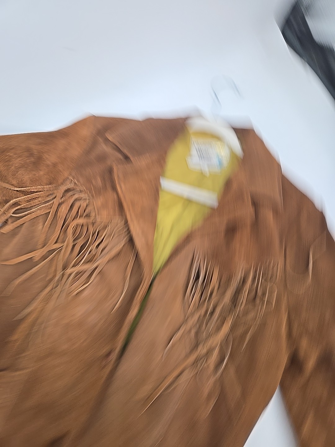 Vintage 1960s Pioneer Wear Brown Suede Fringe Jacket Coat Womens 16 Retro Cowboy