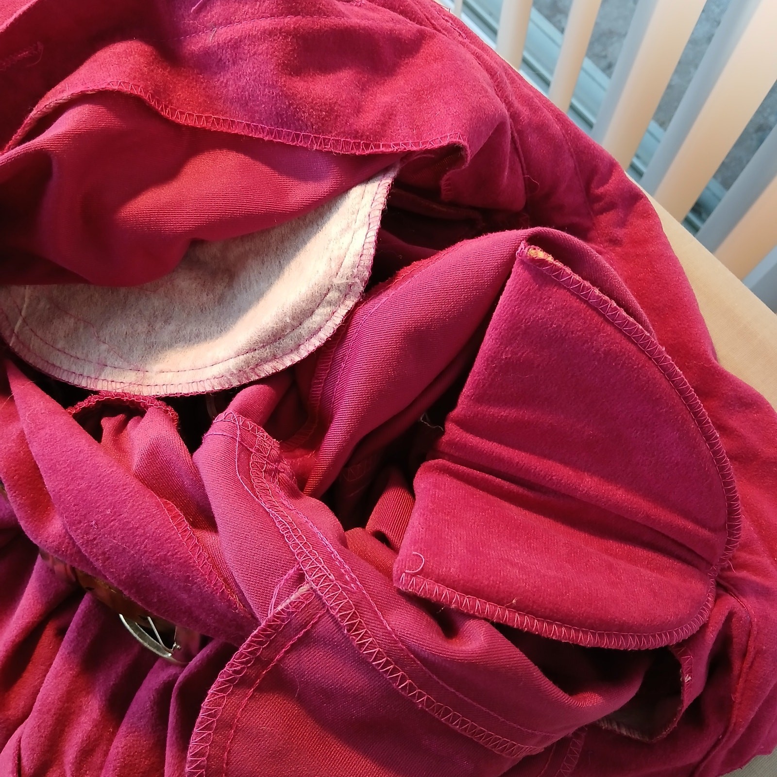 Vintage 80s S.L. Petites Magenta Suede Shirt Dress 6 needs repair pockets belted