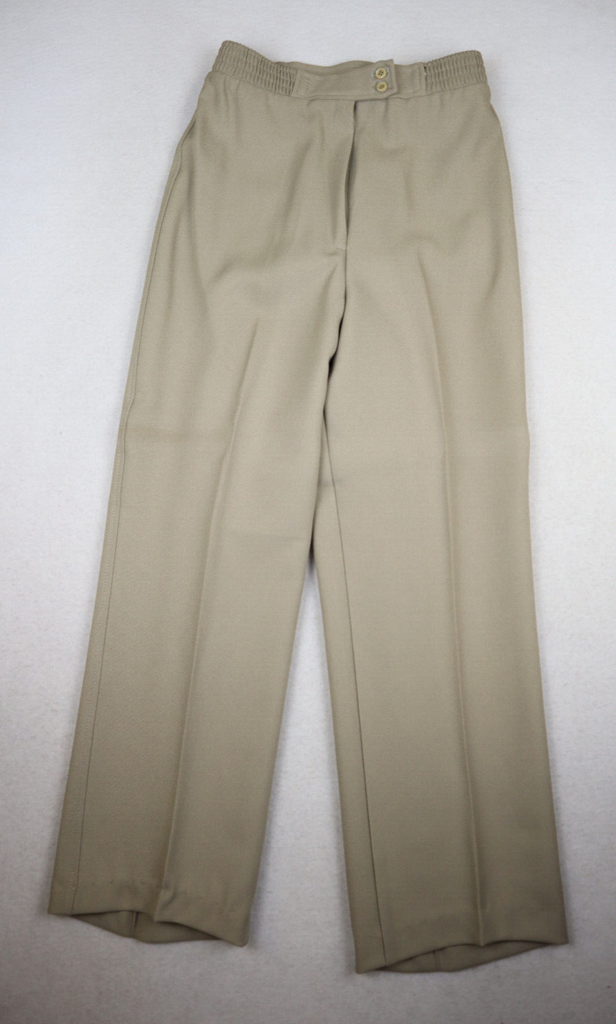 Vintage Women’s Pants Beige High Rise Wide Leg 26in Waist