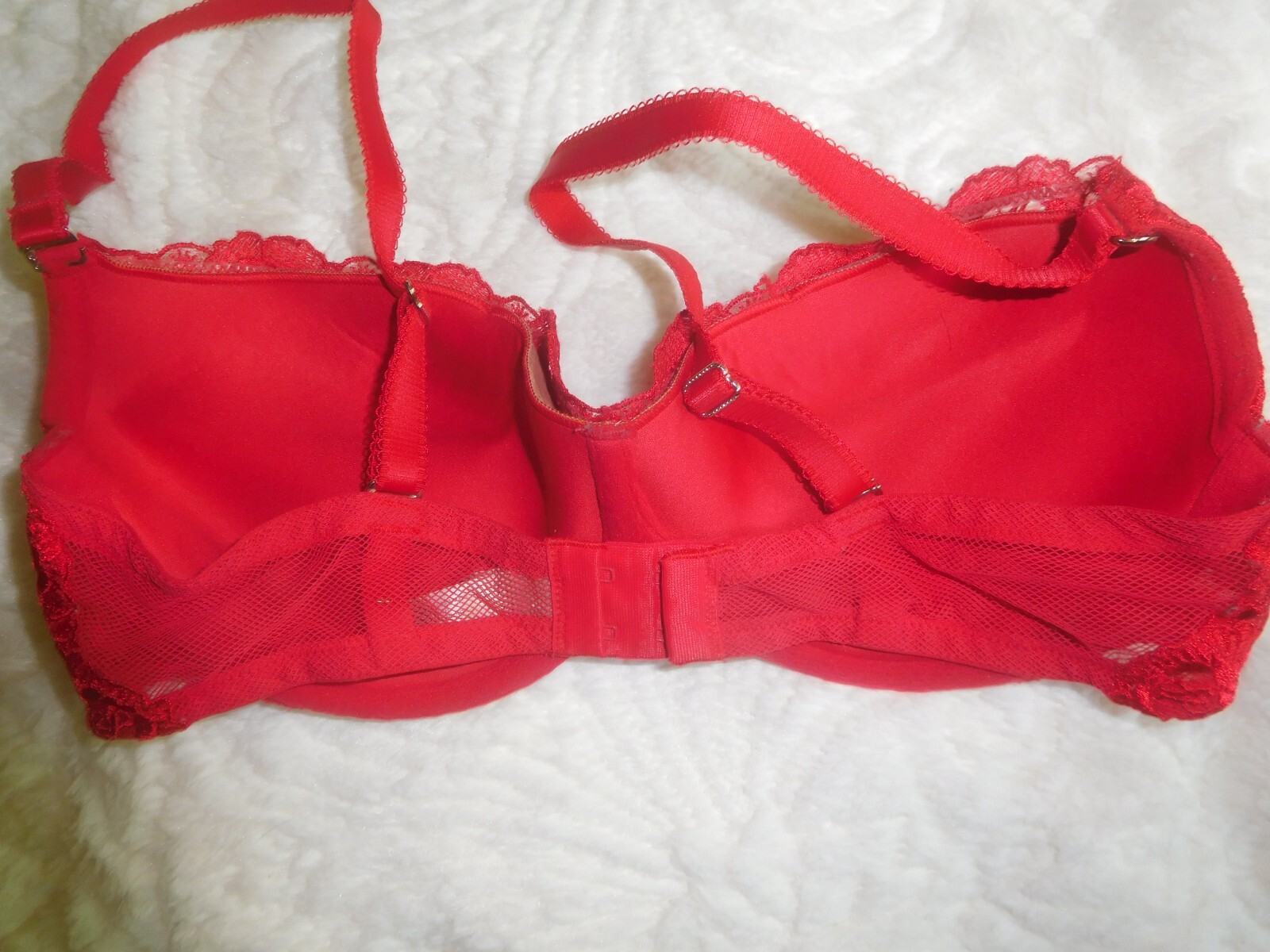 Vintage Victoria’s Secret Miracle Bra Red Lace Balconette Bra 34D